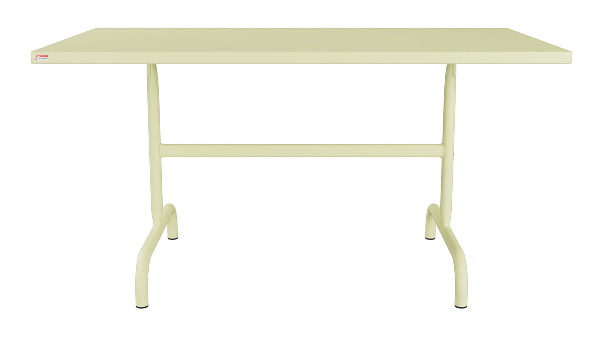 Säntis Metall-Gartentisch 140x80 klappbar in Buchsbaumgelb präsentiert im Onlineshop von KAQTU Design AG. Gartentisch ist von Schaffner