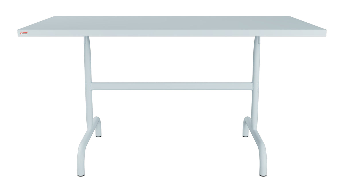 Säntis Metall-Gartentisch 140x80 klappbar in Pastellblau präsentiert im Onlineshop von KAQTU Design AG. Gartentisch ist von Schaffner