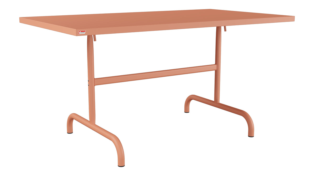 Säntis Metall-Gartentisch 140x80 klappbar in Pastellterracotta präsentiert im Onlineshop von KAQTU Design AG. Gartentisch ist von Schaffner