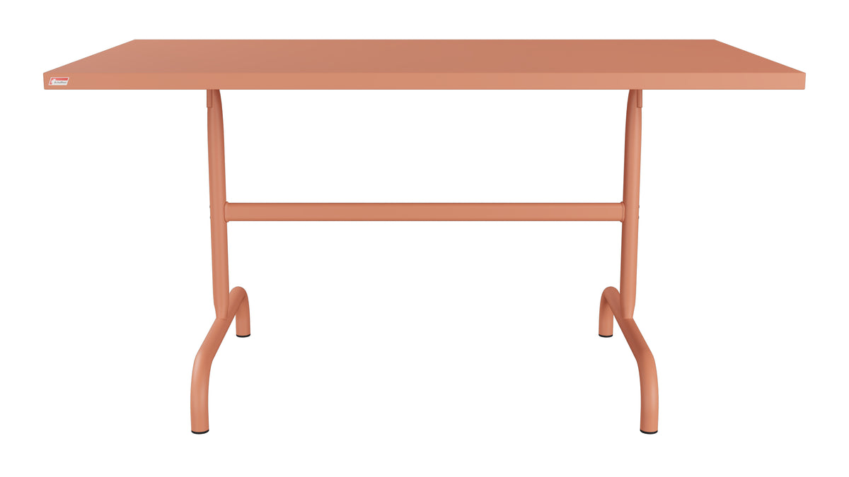 Säntis Metall-Gartentisch 140x80 klappbar in Pastellterracotta präsentiert im Onlineshop von KAQTU Design AG. Gartentisch ist von Schaffner