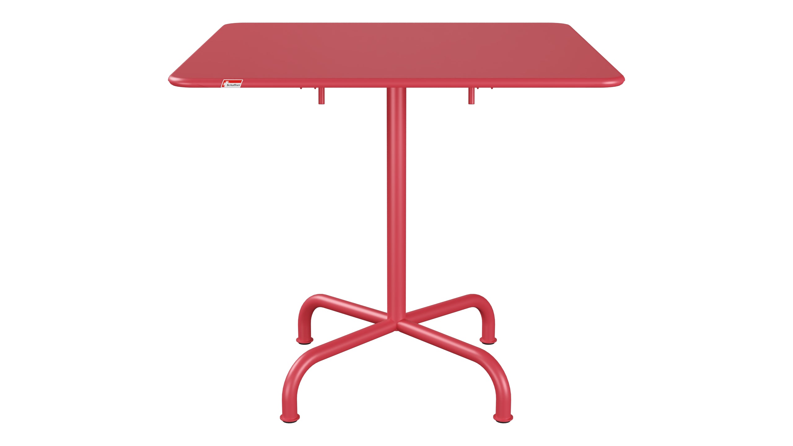 Rigi Metall-Gartentisch 80x80 klappbar in Ahornrot präsentiert im Onlineshop von KAQTU Design AG. Gartentisch ist von Schaffner