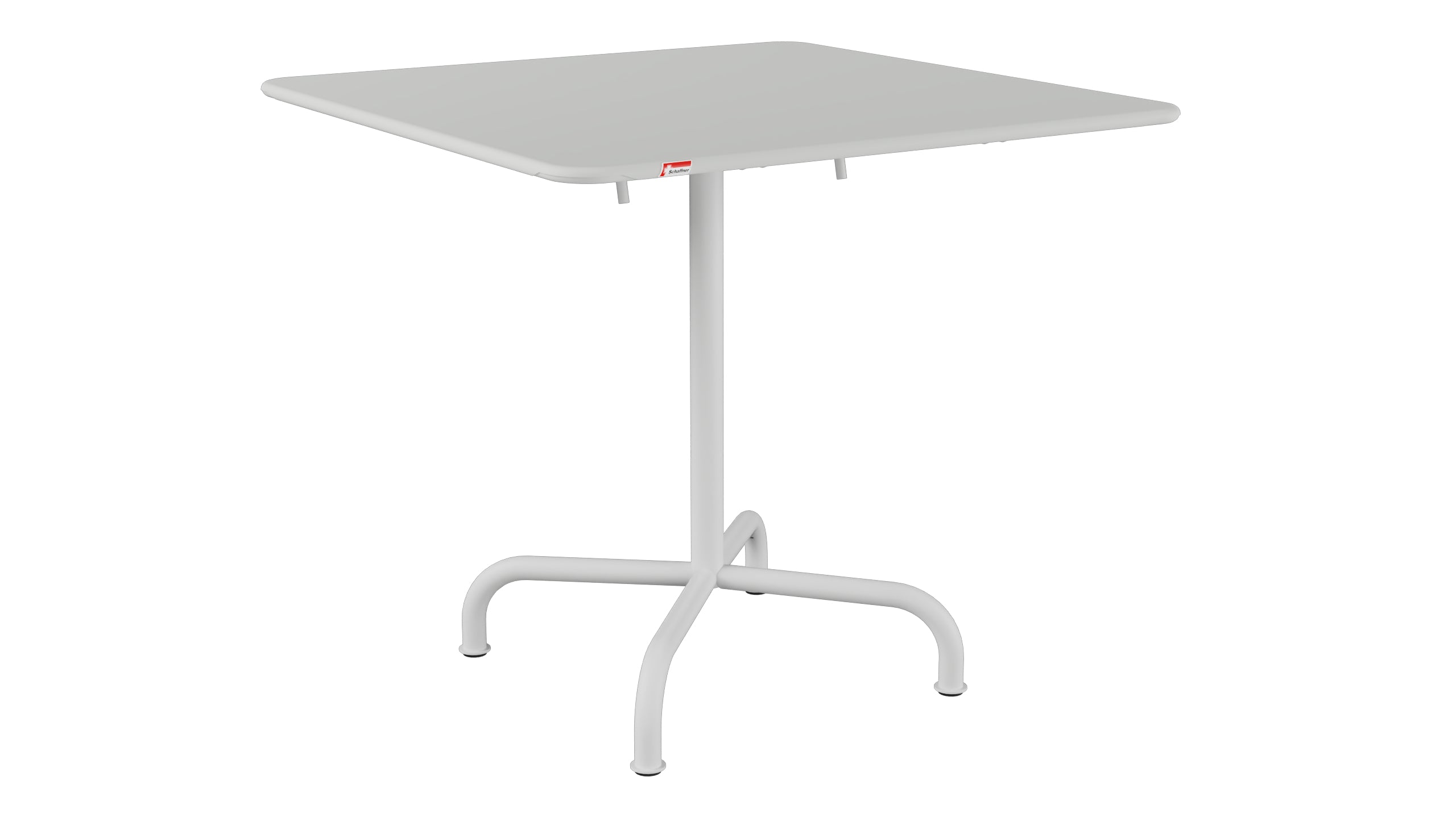 Rigi Metall-Gartentisch 80x80 klappbar in Alusilber präsentiert im Onlineshop von KAQTU Design AG. Gartentisch ist von Schaffner