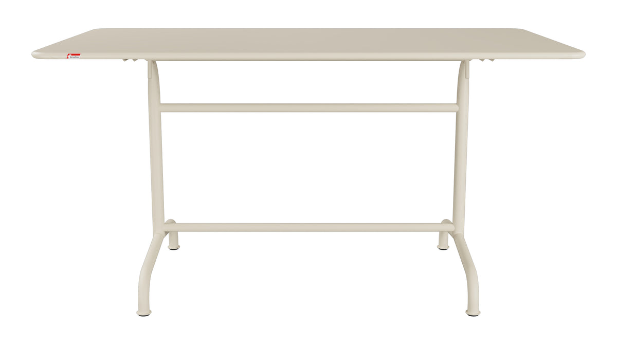 Rigi Metall-Gartentisch 140x80 klappbar in Pastellsand präsentiert im Onlineshop von KAQTU Design AG. Gartentisch ist von Schaffner