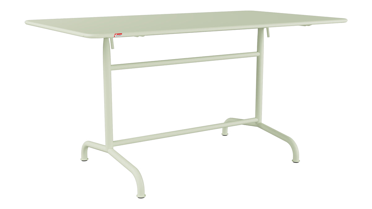 Rigi Metall-Gartentisch 140x80 klappbar in Pastellgrün präsentiert im Onlineshop von KAQTU Design AG. Gartentisch ist von Schaffner