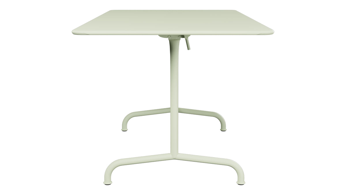 Rigi Metall-Gartentisch 140x80 klappbar in Pastellgrün präsentiert im Onlineshop von KAQTU Design AG. Gartentisch ist von Schaffner