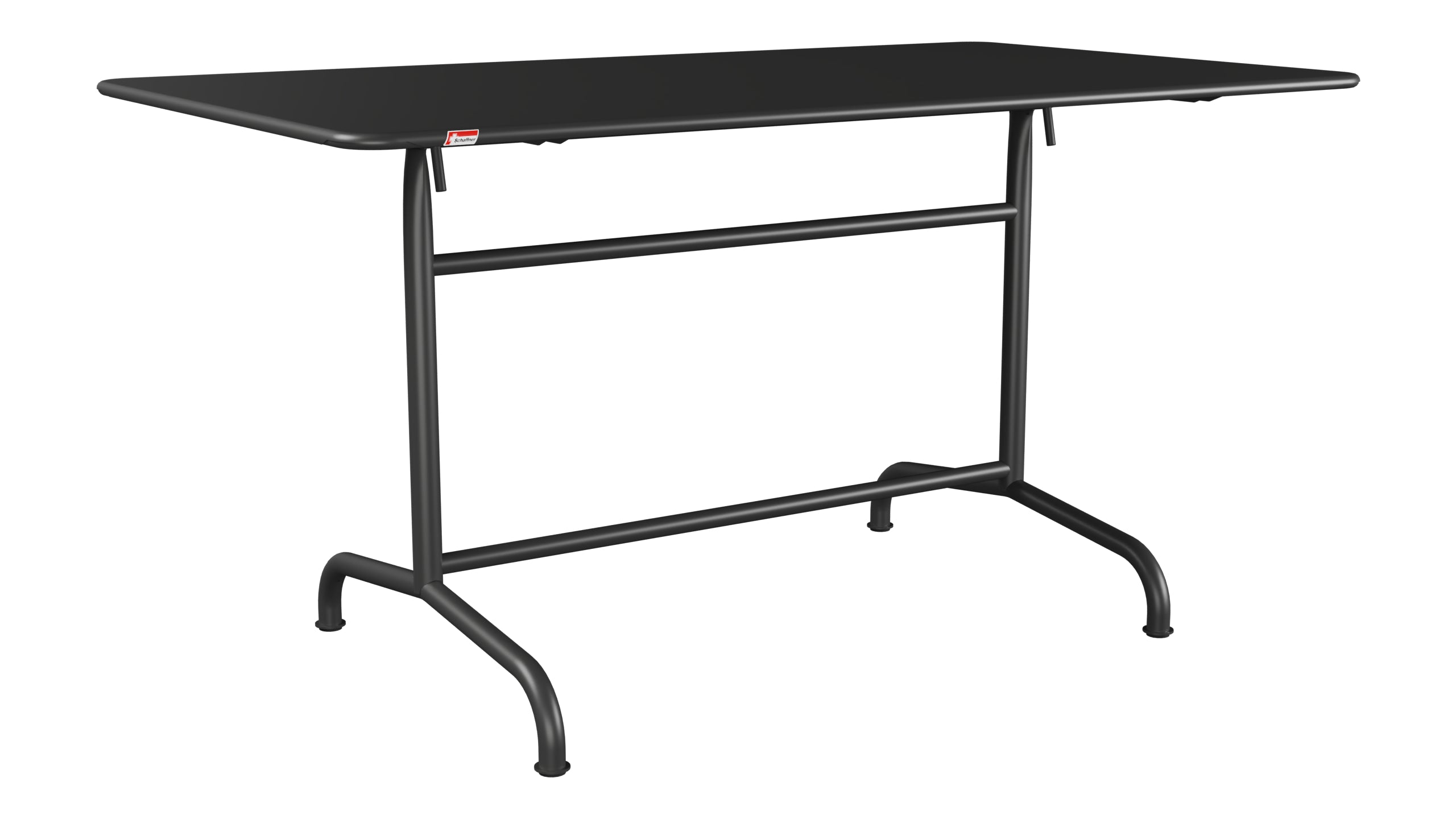 Rigi Metall-Gartentisch 140x80 klappbar in Anthrazit präsentiert im Onlineshop von KAQTU Design AG. Gartentisch ist von Schaffner