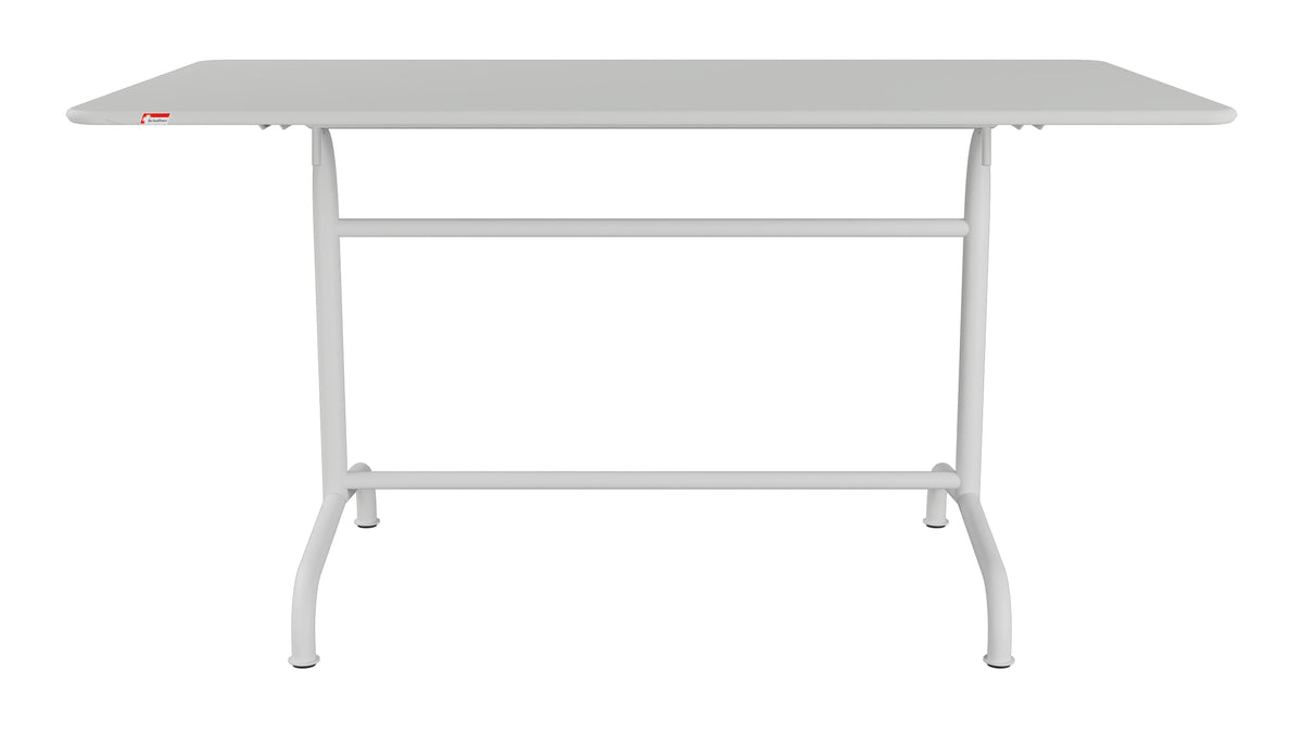 Rigi Metall-Gartentisch 140x80 klappbar in Alusilber präsentiert im Onlineshop von KAQTU Design AG. Gartentisch ist von Schaffner