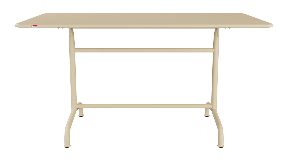 Rigi Metall-Gartentisch 140x80 klappbar in Pastellbraun präsentiert im Onlineshop von KAQTU Design AG. Gartentisch ist von Schaffner