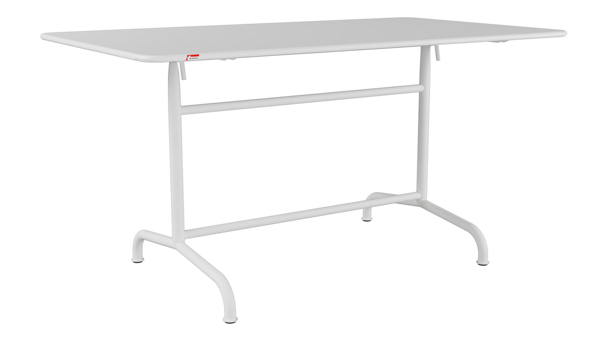 Rigi Metall-Gartentisch 140x80 klappbar in Weiss präsentiert im Onlineshop von KAQTU Design AG. Gartentisch ist von Schaffner
