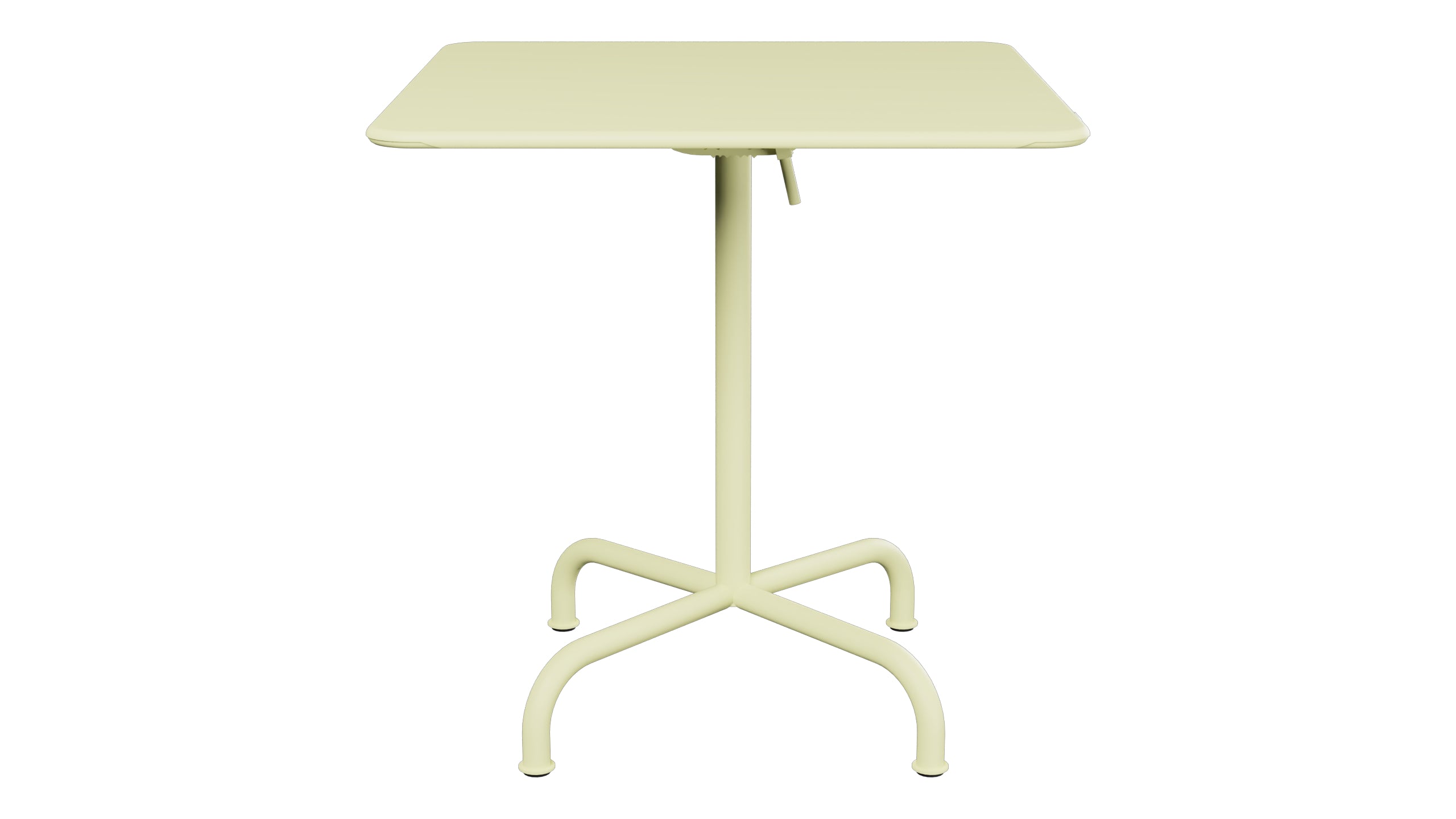 Rigi Metall-Gartentisch 70x70 klappbar in Buchsbaumgelb präsentiert im Onlineshop von KAQTU Design AG. Gartentisch ist von Schaffner
