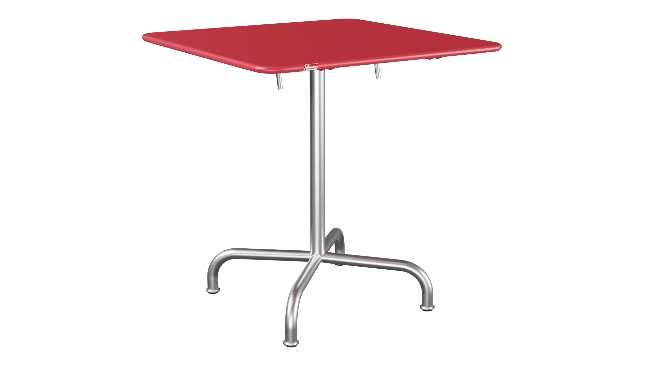 Rigi Metall-Gartentisch 70x70 klappbar in Ahornrot präsentiert im Onlineshop von KAQTU Design AG. Gartentisch ist von Schaffner