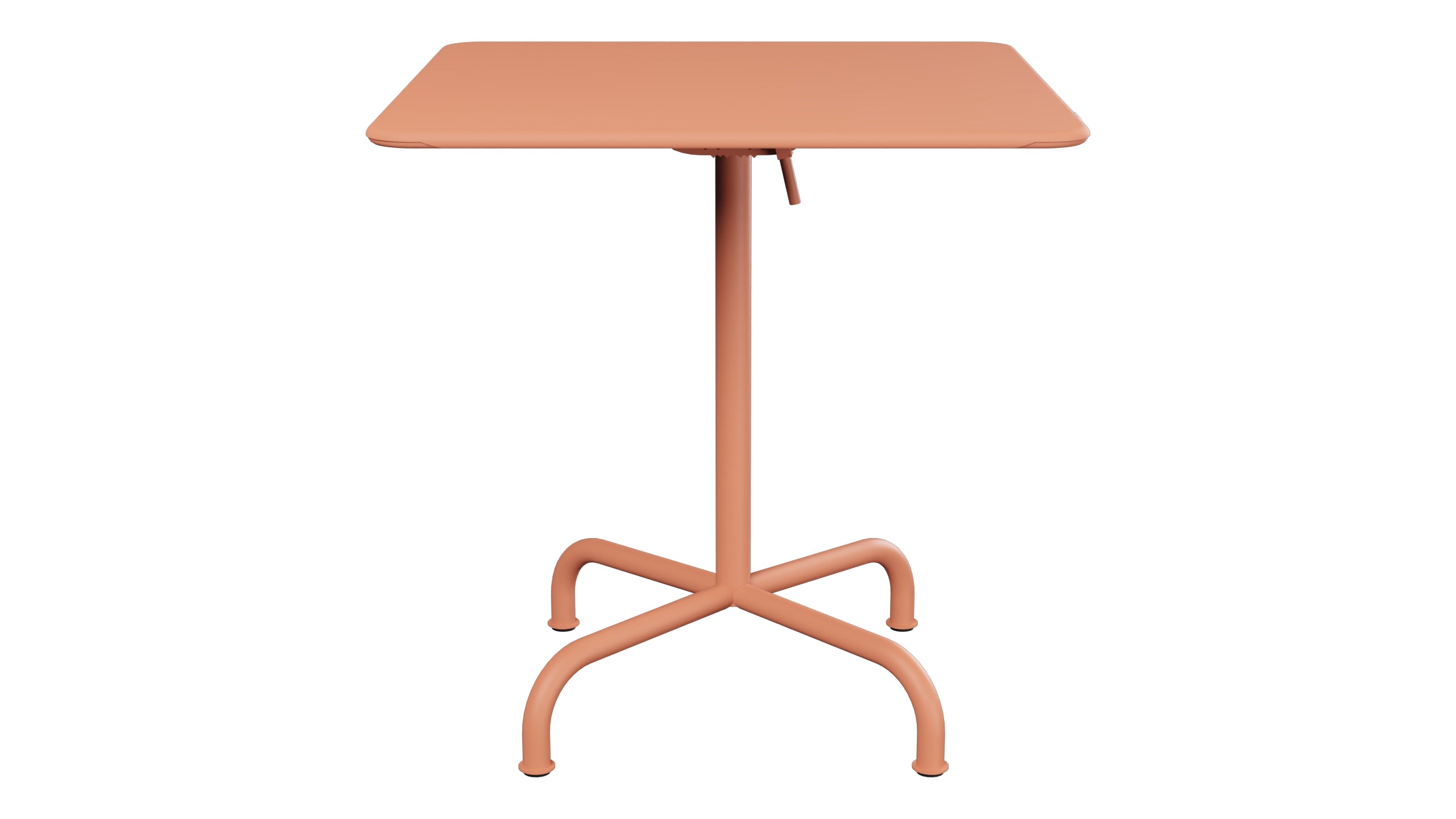 Rigi Metall-Gartentisch 70x70 klappbar in Pastellterracotta präsentiert im Onlineshop von KAQTU Design AG. Gartentisch ist von Schaffner