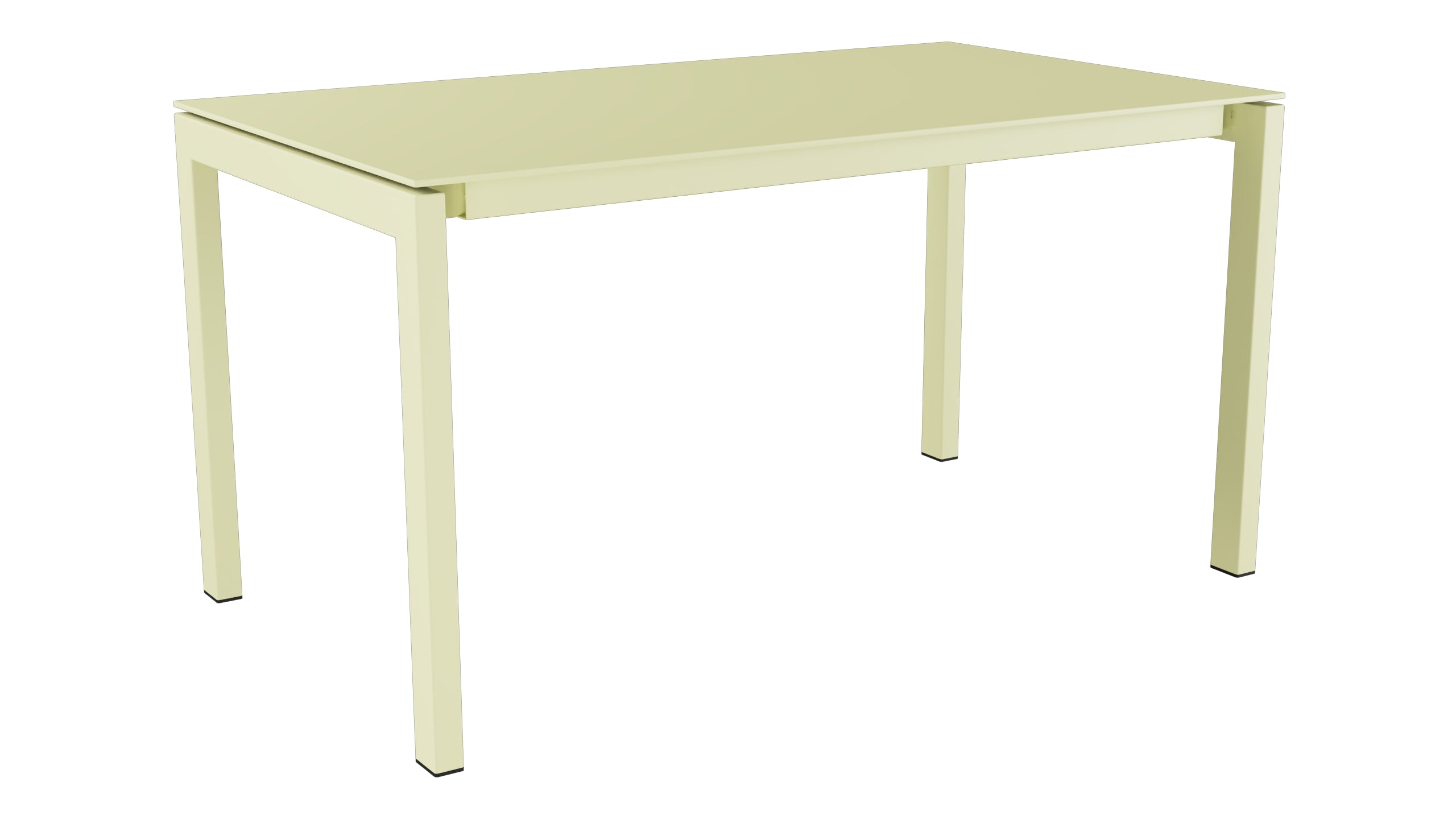 Luzern Glasfaser-Gartentisch 140x80 in Buchsbaumgelb präsentiert im Onlineshop von KAQTU Design AG. Gartentisch ist von Schaffner