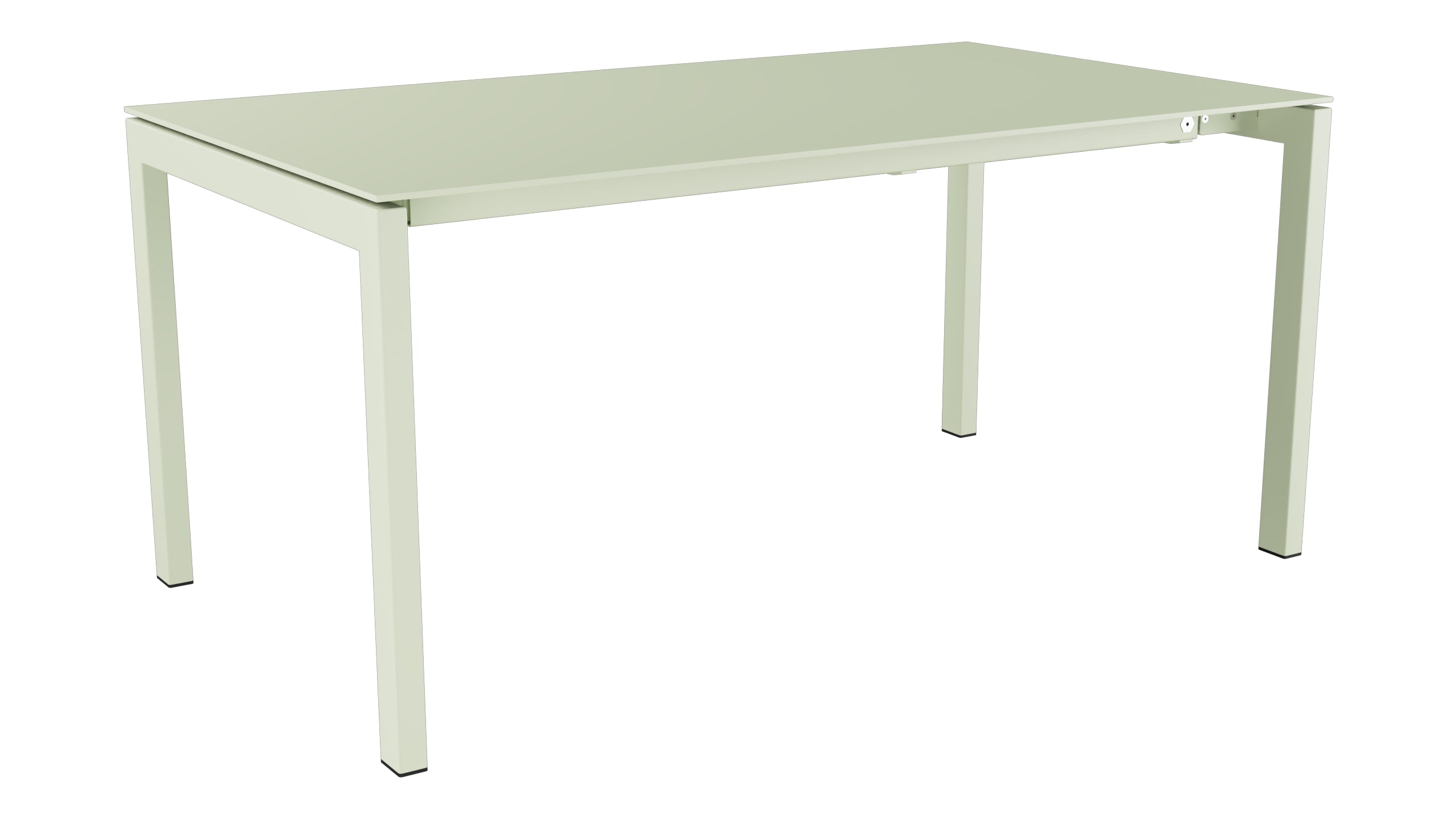 Luzern Glasfaser-Gartentisch 160/220x90 ausziehbar in Pastellgrün präsentiert im Onlineshop von KAQTU Design AG. Gartentisch ist von Schaffner