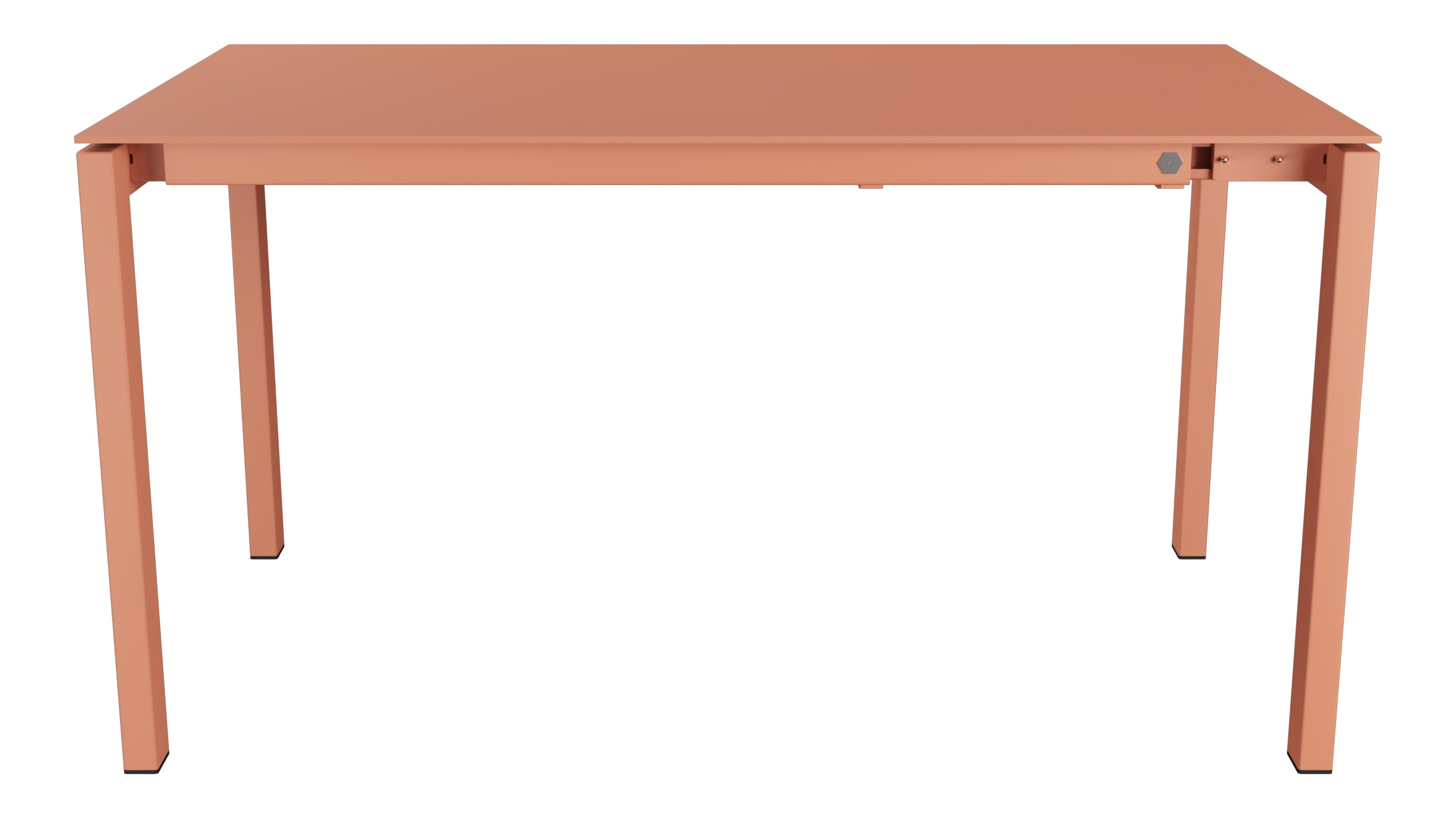 Luzern Glasfaser-Gartentisch 140/200x80 ausziehbar in Pastellterracotta präsentiert im Onlineshop von KAQTU Design AG. Gartentisch ist von Schaffner