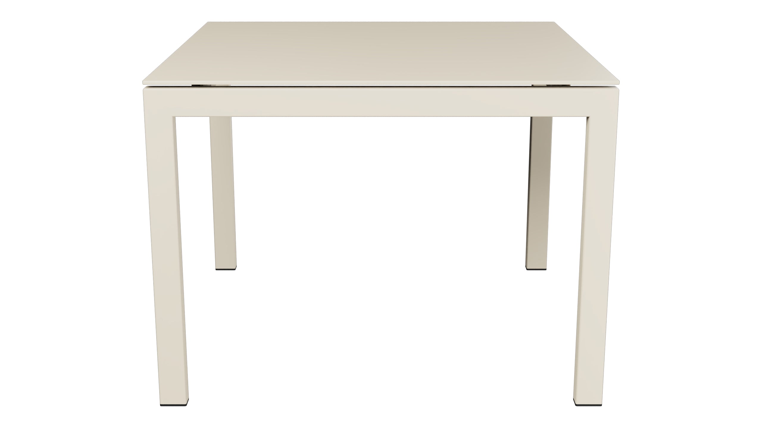 Luzern Glasfaser-Gartentisch 100x100 in Pastellsand präsentiert im Onlineshop von KAQTU Design AG. Gartentisch ist von Schaffner