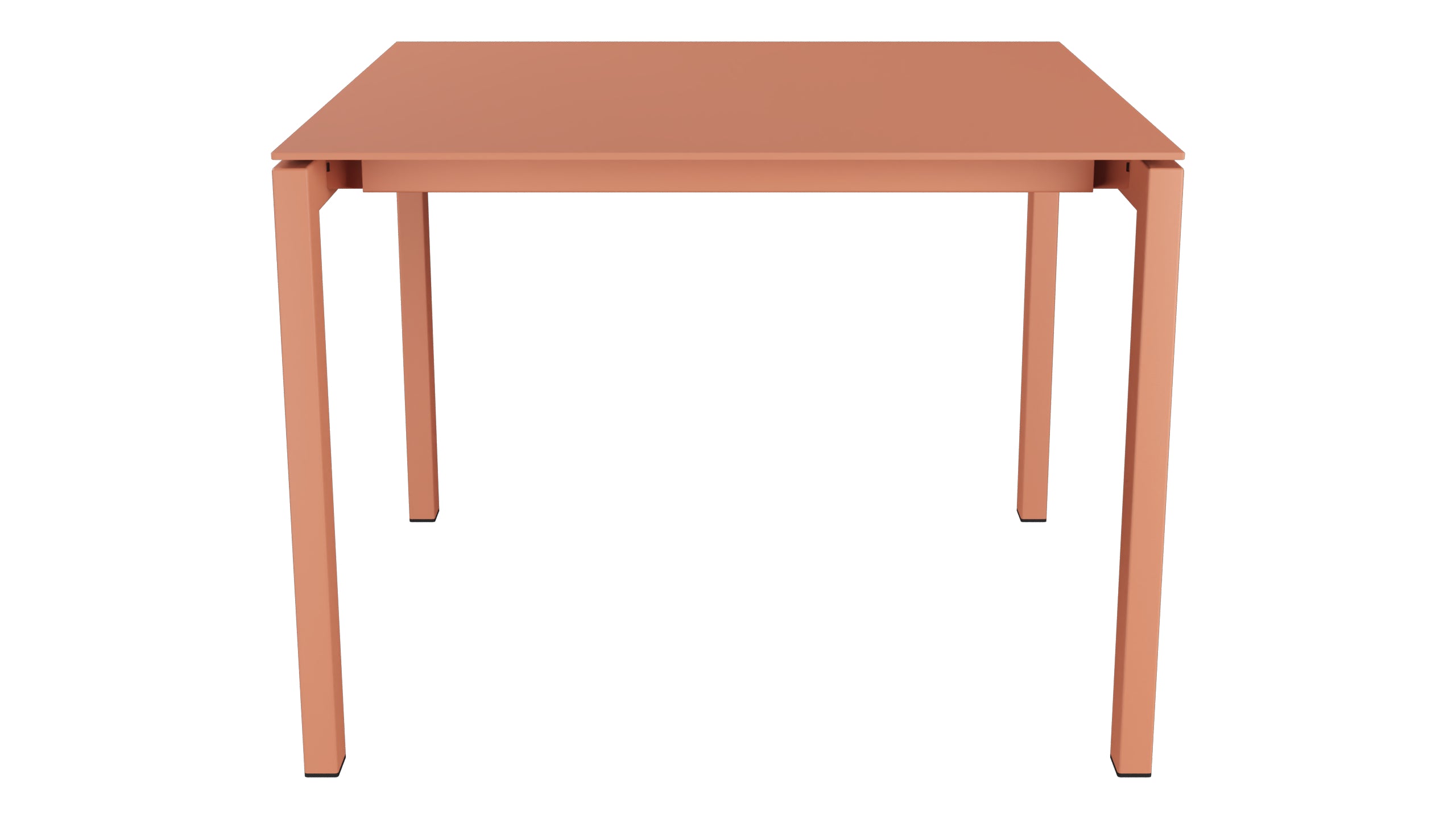 Luzern Glasfaser-Gartentisch 100x100 in Pastellterracotta präsentiert im Onlineshop von KAQTU Design AG. Gartentisch ist von Schaffner