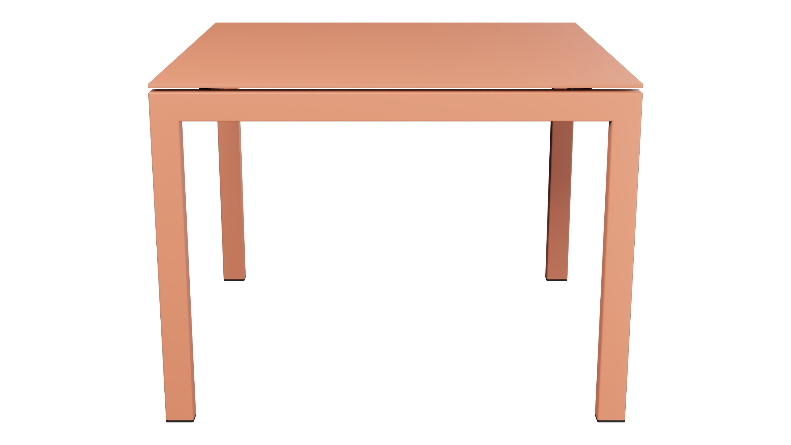 Luzern Glasfaser-Gartentisch 100x100 in Pastellterracotta präsentiert im Onlineshop von KAQTU Design AG. Gartentisch ist von Schaffner