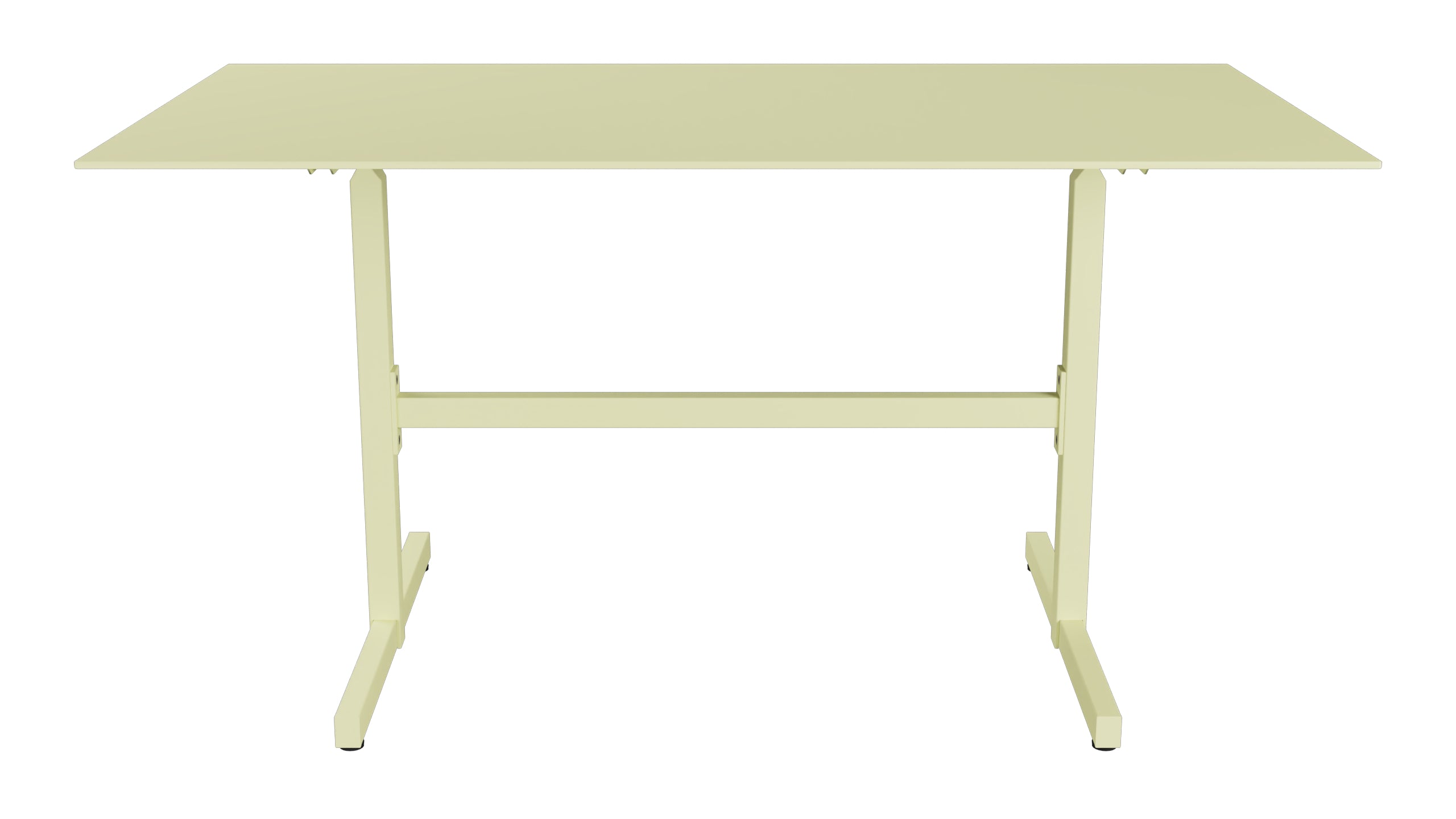 Luzern Glasfaser-Gartentisch Decor 140x80 klappbar in Buchsbaumgelb präsentiert im Onlineshop von KAQTU Design AG. Gartentisch ist von Schaffner