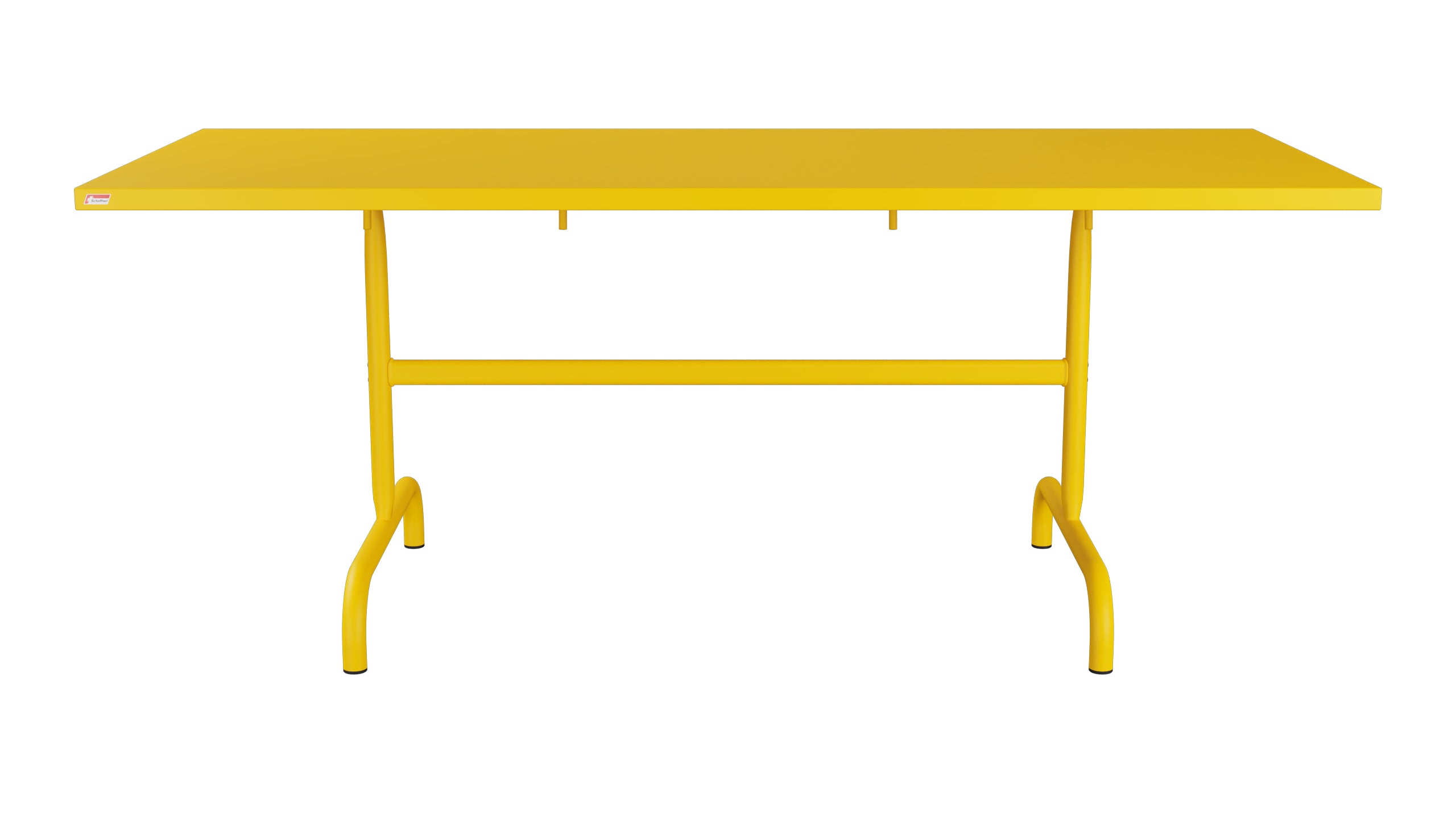 Säntis Metall-Gartentisch 180x80 klappbar in Gelb präsentiert im Onlineshop von KAQTU Design AG. Gartentisch ist von Schaffner
