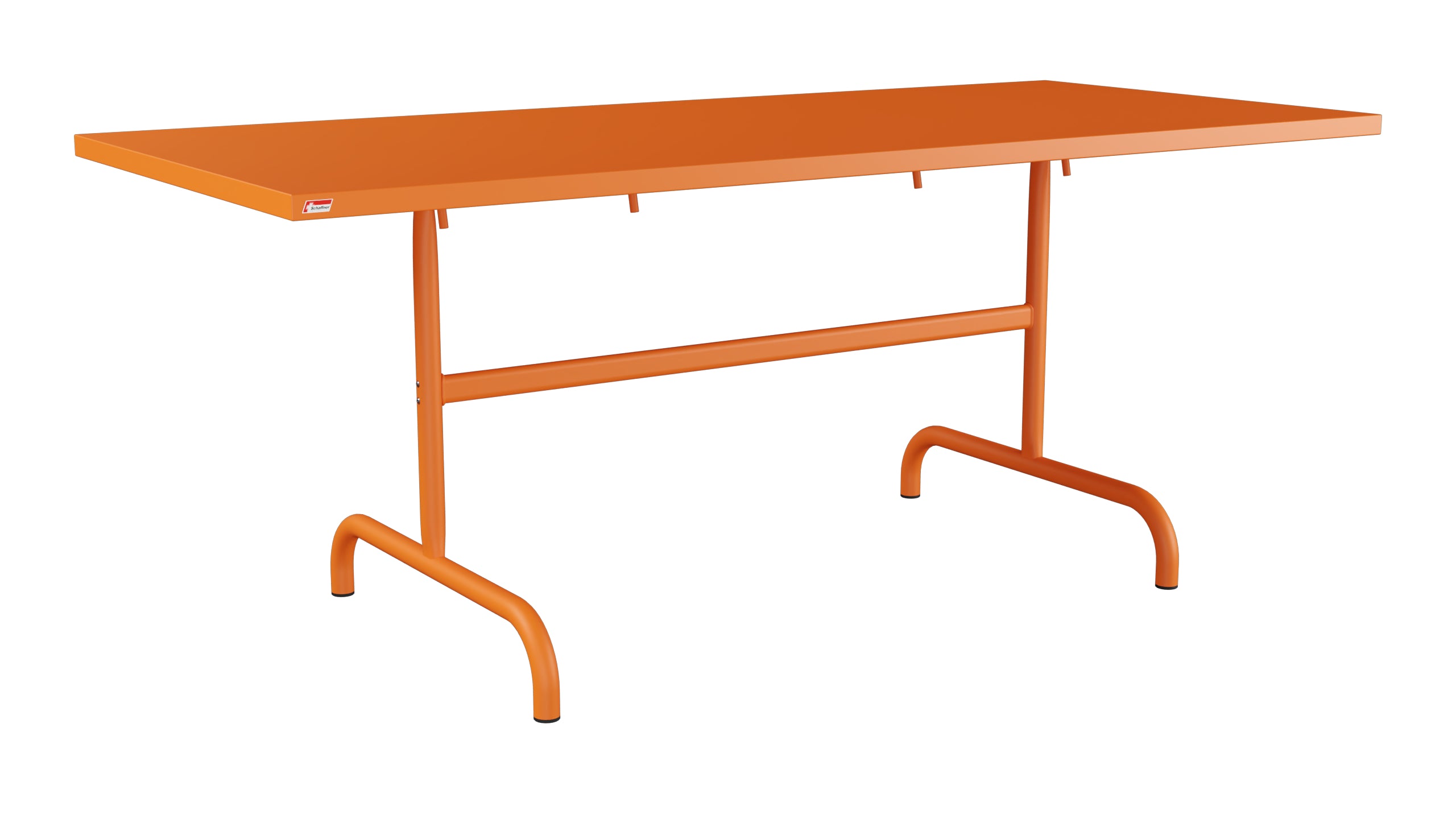 Säntis Metall-Gartentisch 180x80 klappbar in Orange präsentiert im Onlineshop von KAQTU Design AG. Gartentisch ist von Schaffner