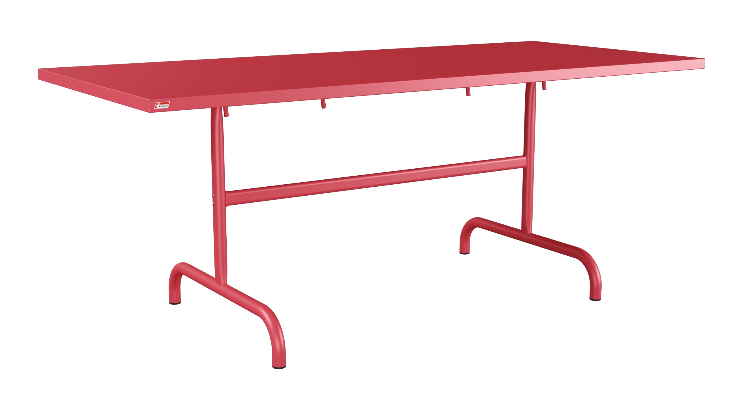 Säntis Metall-Gartentisch 180x80 klappbar in Ahornrot präsentiert im Onlineshop von KAQTU Design AG. Gartentisch ist von Schaffner