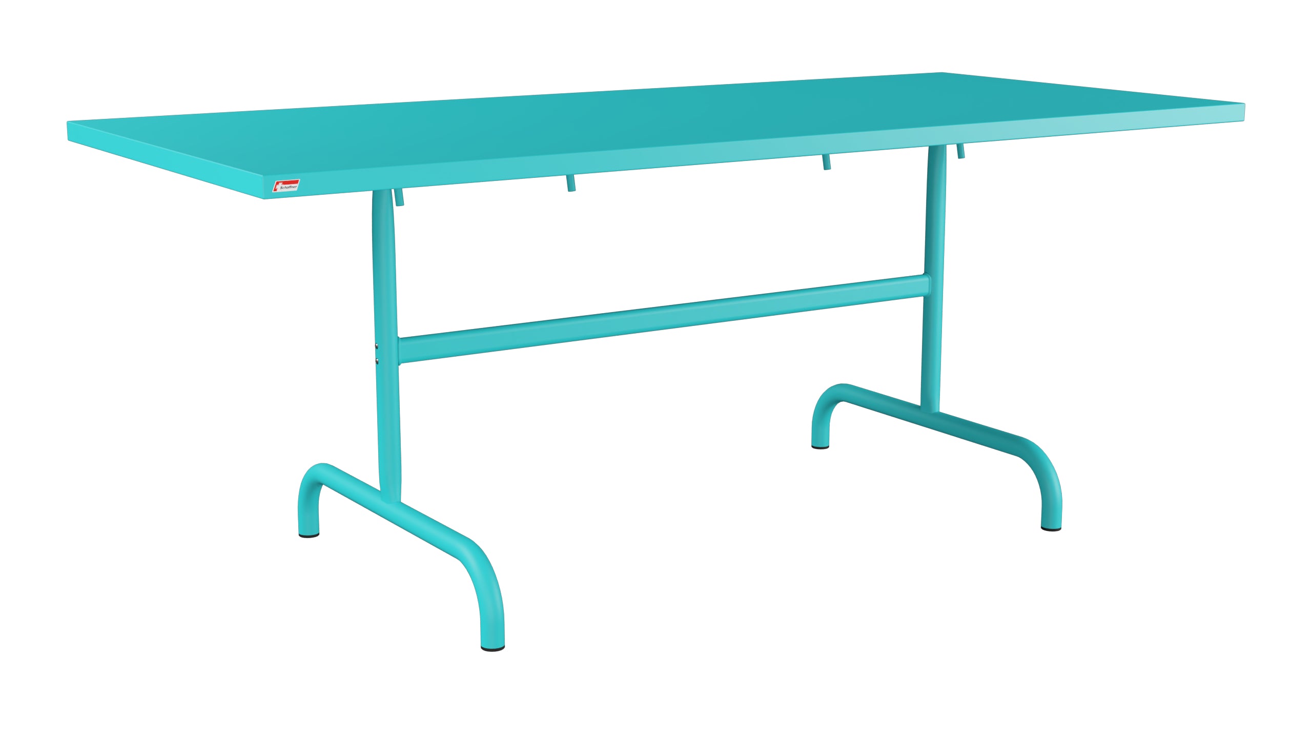 Säntis Metall-Gartentisch 180x80 klappbar in Türkis präsentiert im Onlineshop von KAQTU Design AG. Gartentisch ist von Schaffner