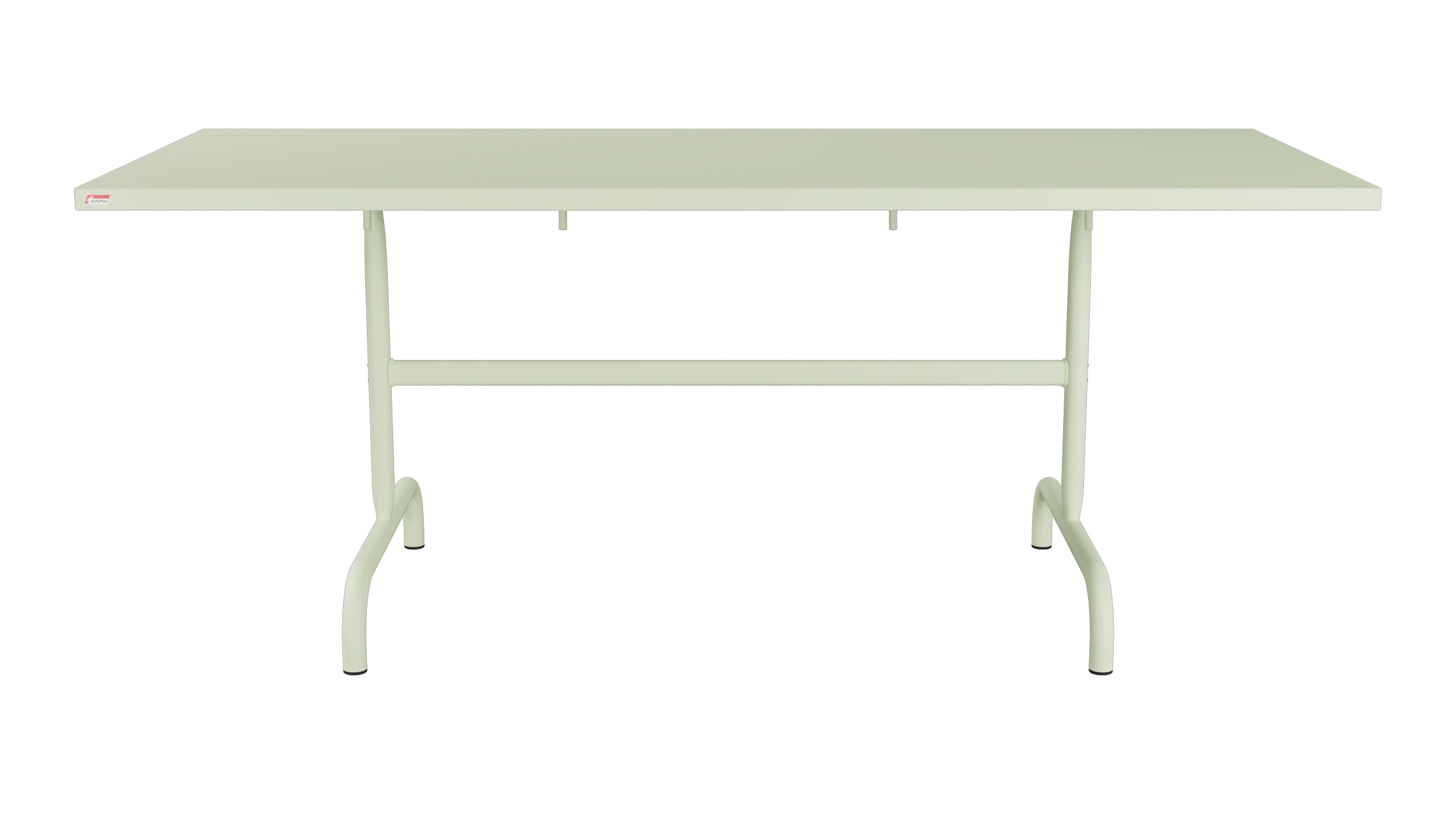 Säntis Metall-Gartentisch 180x80 klappbar in Pastellgrün präsentiert im Onlineshop von KAQTU Design AG. Gartentisch ist von Schaffner