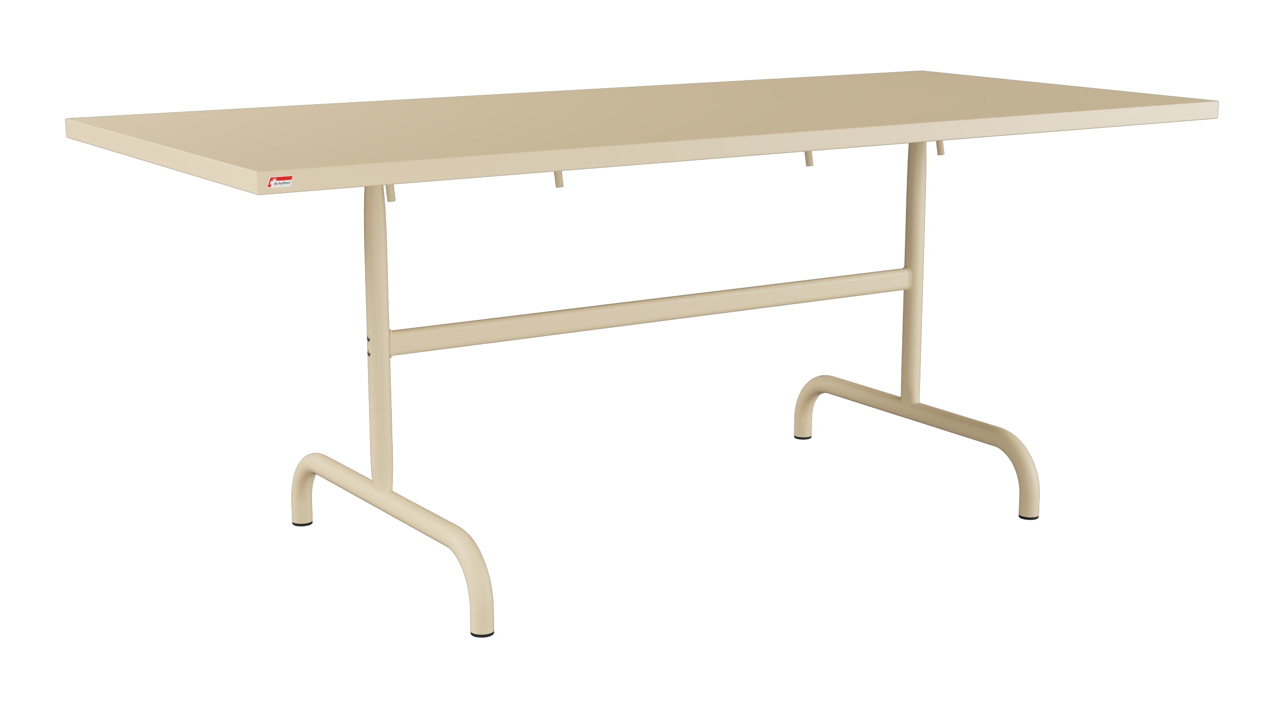 Säntis Metall-Gartentisch 180x80 klappbar in Pastellbraun präsentiert im Onlineshop von KAQTU Design AG. Gartentisch ist von Schaffner