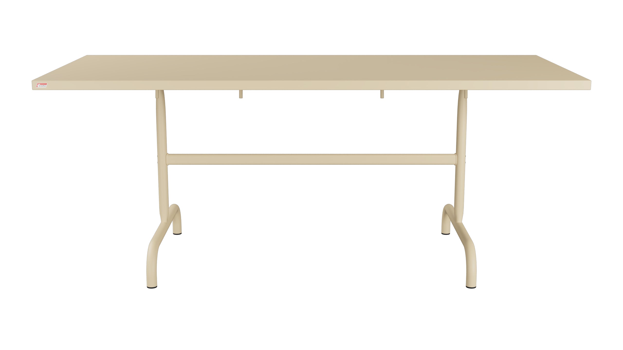 Säntis Metall-Gartentisch 180x80 klappbar in Pastellbraun präsentiert im Onlineshop von KAQTU Design AG. Gartentisch ist von Schaffner