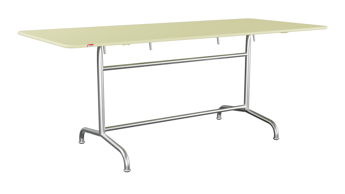 Rigi Metall-Gartentisch 180x80 klappbar in Buchsbaumgelb präsentiert im Onlineshop von KAQTU Design AG. Gartentisch ist von Schaffner
