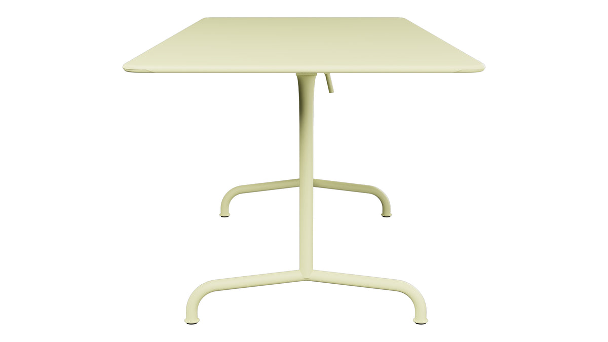 Rigi Metall-Gartentisch 180x80 klappbar in Buchsbaumgelb präsentiert im Onlineshop von KAQTU Design AG. Gartentisch ist von Schaffner