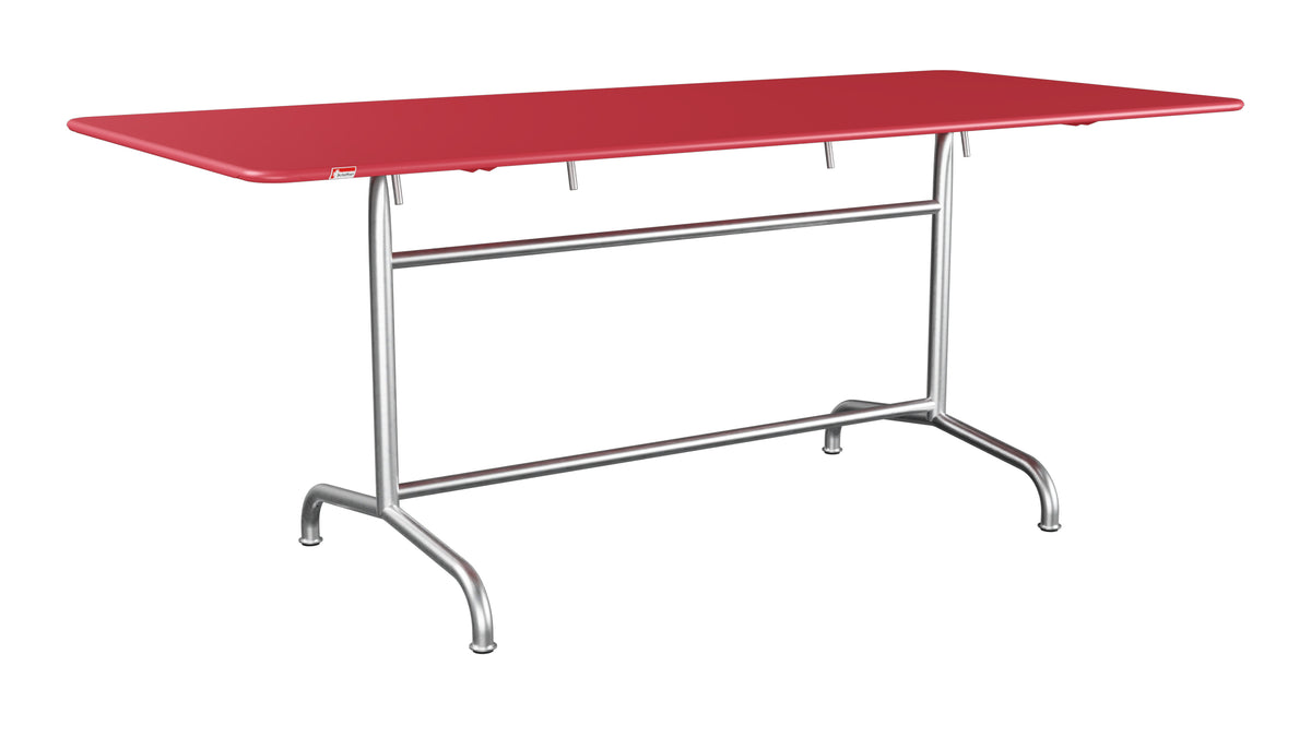 Rigi Metall-Gartentisch 180x80 klappbar in Ahornrot präsentiert im Onlineshop von KAQTU Design AG. Gartentisch ist von Schaffner