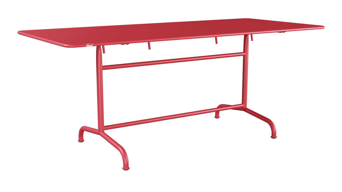 Rigi Metall-Gartentisch 180x80 klappbar in Ahornrot präsentiert im Onlineshop von KAQTU Design AG. Gartentisch ist von Schaffner