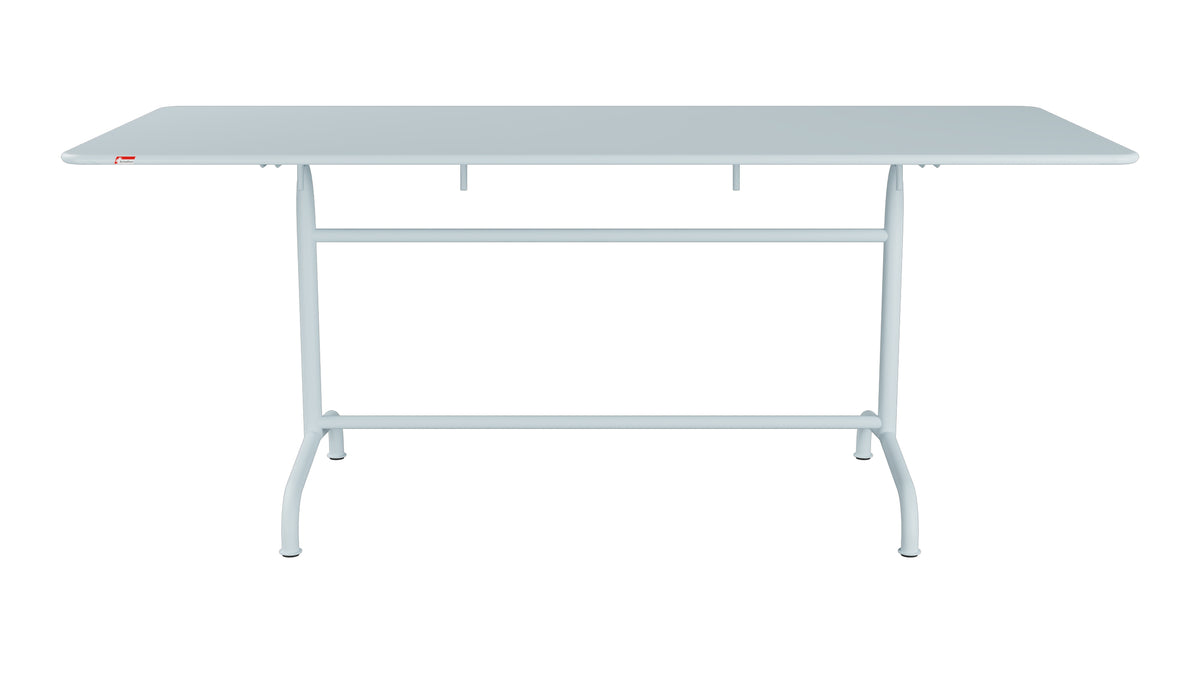 Rigi Metall-Gartentisch 180x80 klappbar in Pastellblau präsentiert im Onlineshop von KAQTU Design AG. Gartentisch ist von Schaffner