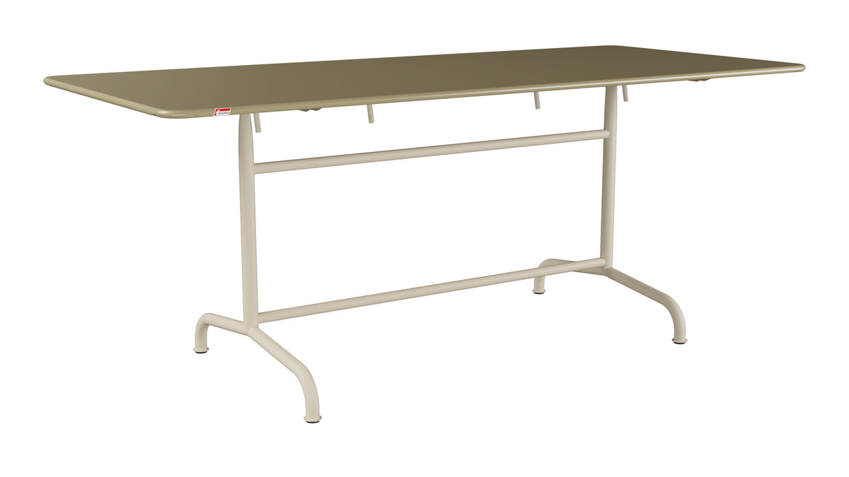 Rigi Metall-Gartentisch 180x80 klappbar in Champagner präsentiert im Onlineshop von KAQTU Design AG. Gartentisch ist von Schaffner