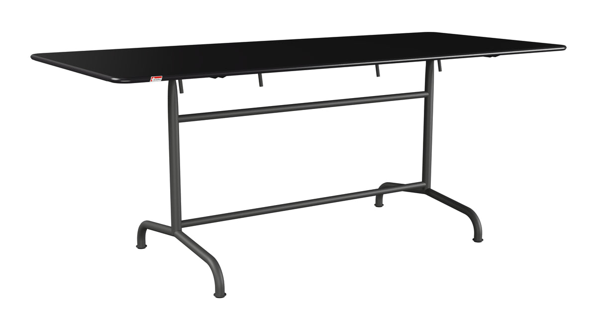 Rigi Metall-Gartentisch 180x80 klappbar in Schwarz präsentiert im Onlineshop von KAQTU Design AG. Gartentisch ist von Schaffner