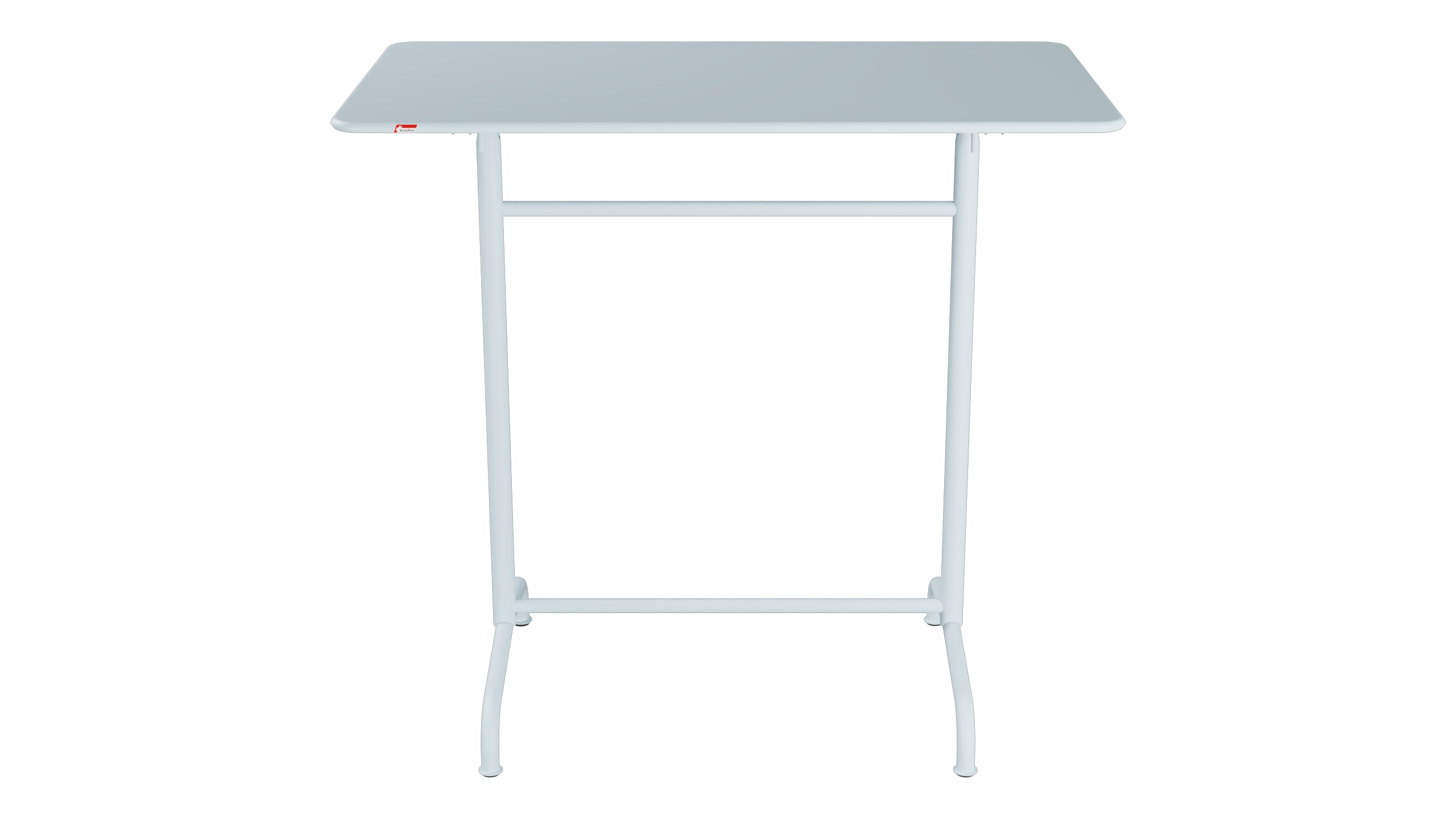 Rigi Metall-Stehtisch Outdoor 120x70 / 110 klappbar in Pastellblau präsentiert im Onlineshop von KAQTU Design AG. Hochtisch Outdoor ist von Schaffner