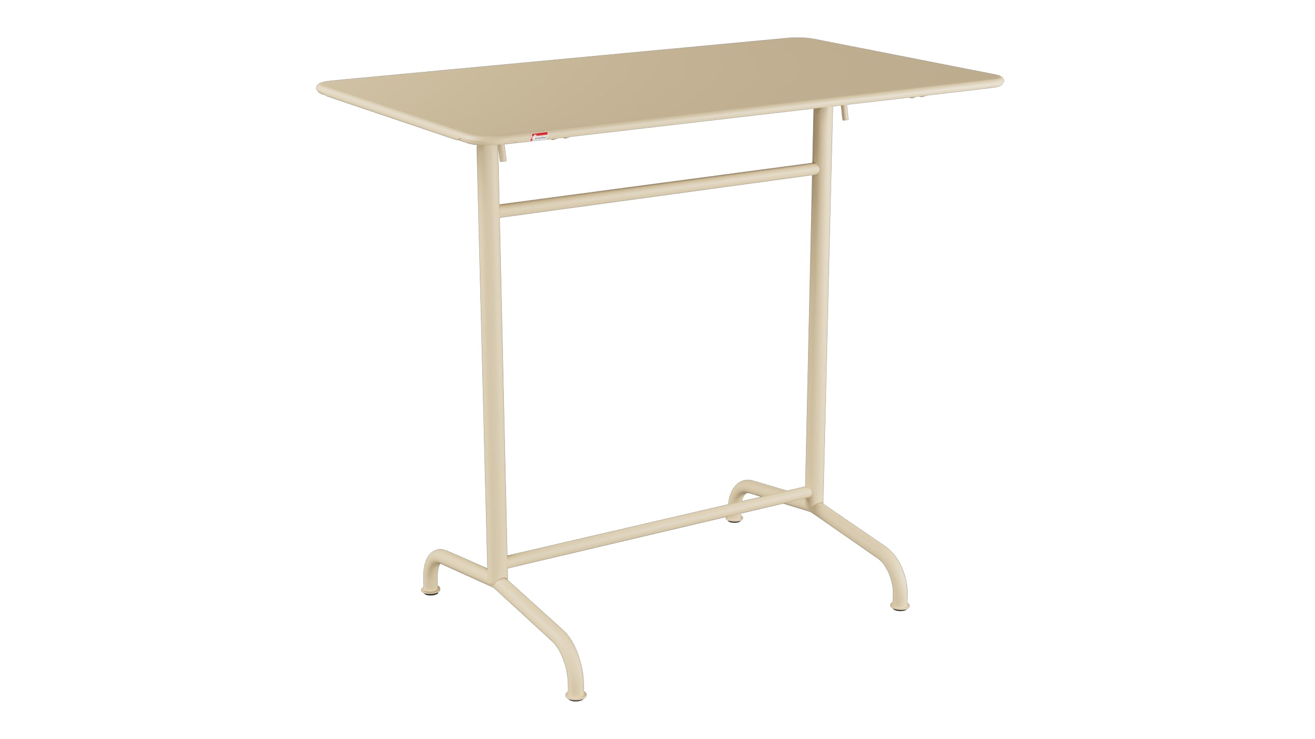 Rigi Metall-Stehtisch Outdoor 120x70 / 110 klappbar in Pastellbraun präsentiert im Onlineshop von KAQTU Design AG. Hochtisch Outdoor ist von Schaffner