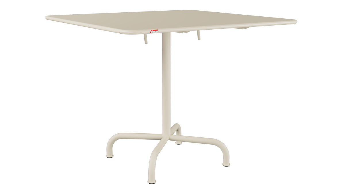 Rigi Metall-Gartentisch 90x90 klappbar in Pastellsand präsentiert im Onlineshop von KAQTU Design AG. Gartentisch ist von Schaffner