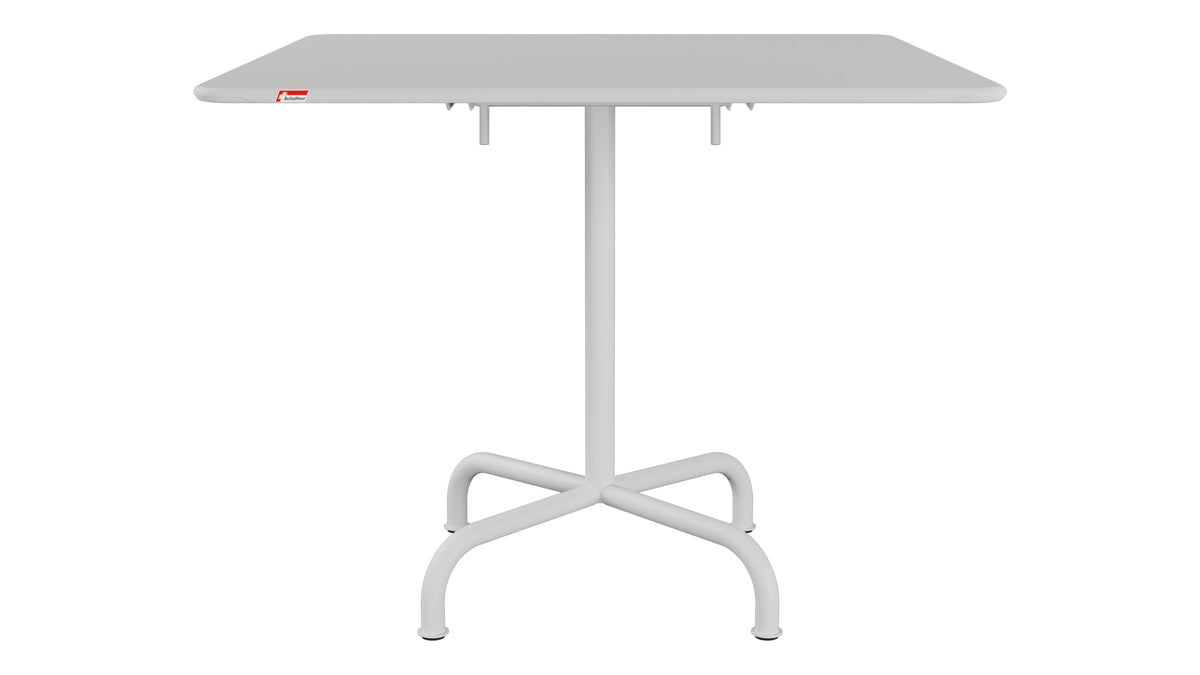 Rigi Metall-Gartentisch 90x90 klappbar in Alusilber präsentiert im Onlineshop von KAQTU Design AG. Gartentisch ist von Schaffner