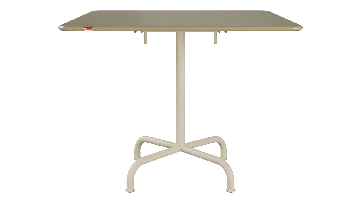 Rigi Metall-Gartentisch 90x90 klappbar in Champagner präsentiert im Onlineshop von KAQTU Design AG. Gartentisch ist von Schaffner