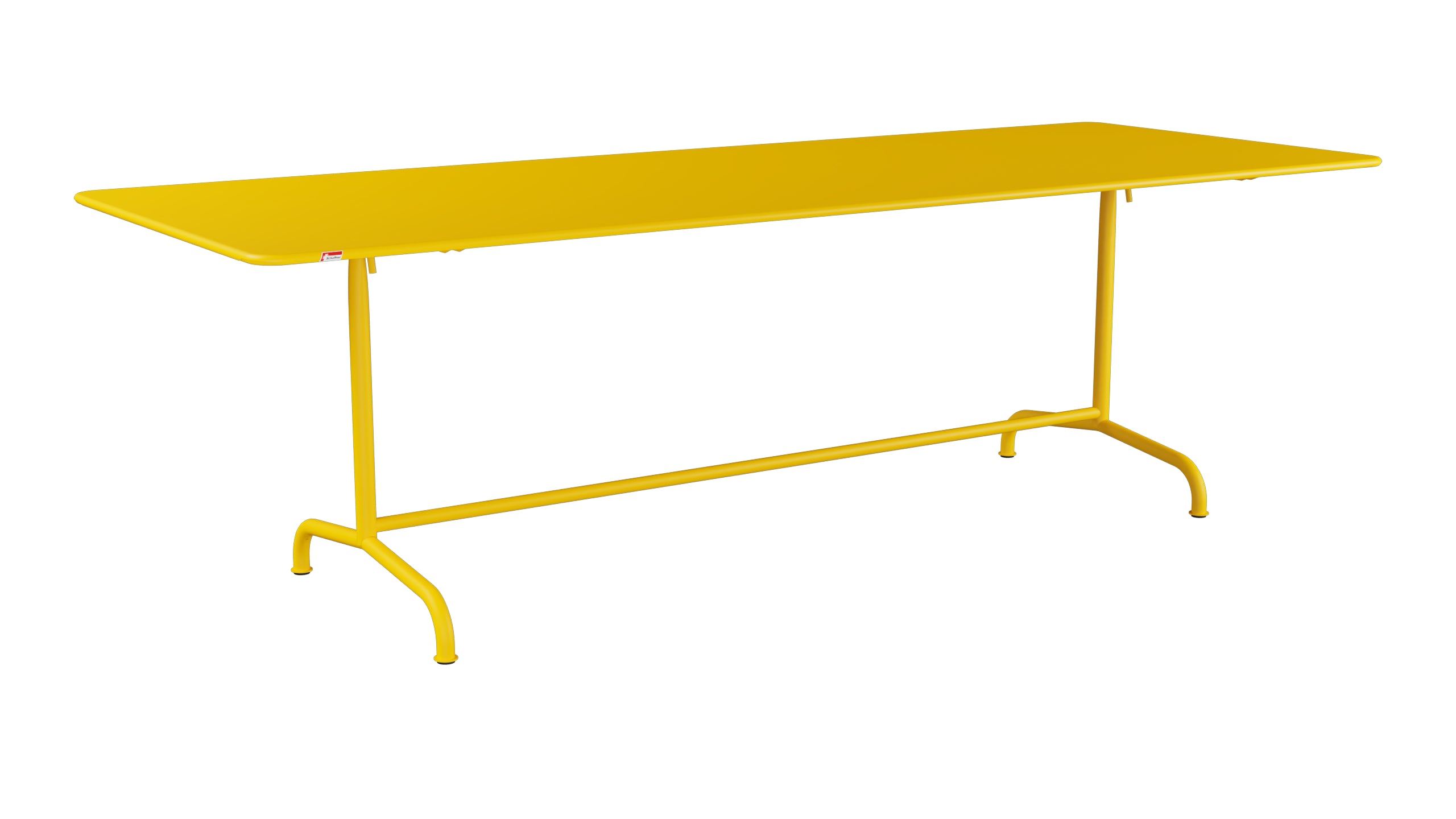 Rigi Metall-Gartentisch 240x90 klappbar in Gelb präsentiert im Onlineshop von KAQTU Design AG. Gartentisch ist von Schaffner