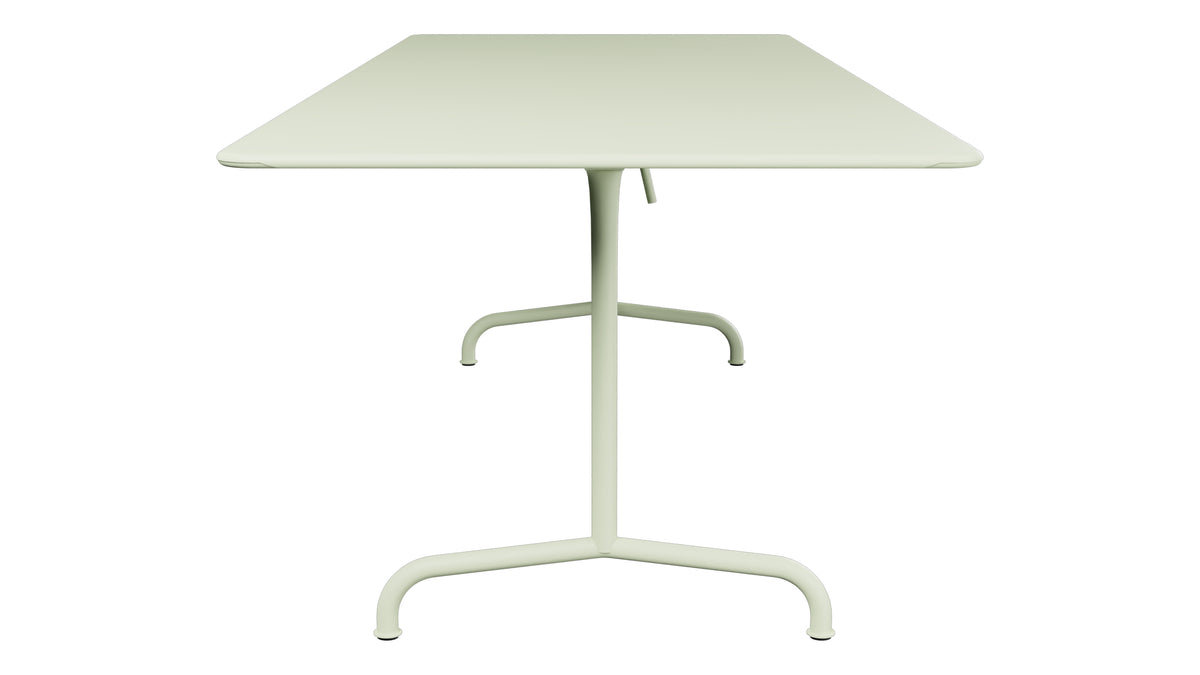 Rigi Metall-Gartentisch 240x90 klappbar in Pastellgrün präsentiert im Onlineshop von KAQTU Design AG. Gartentisch ist von Schaffner