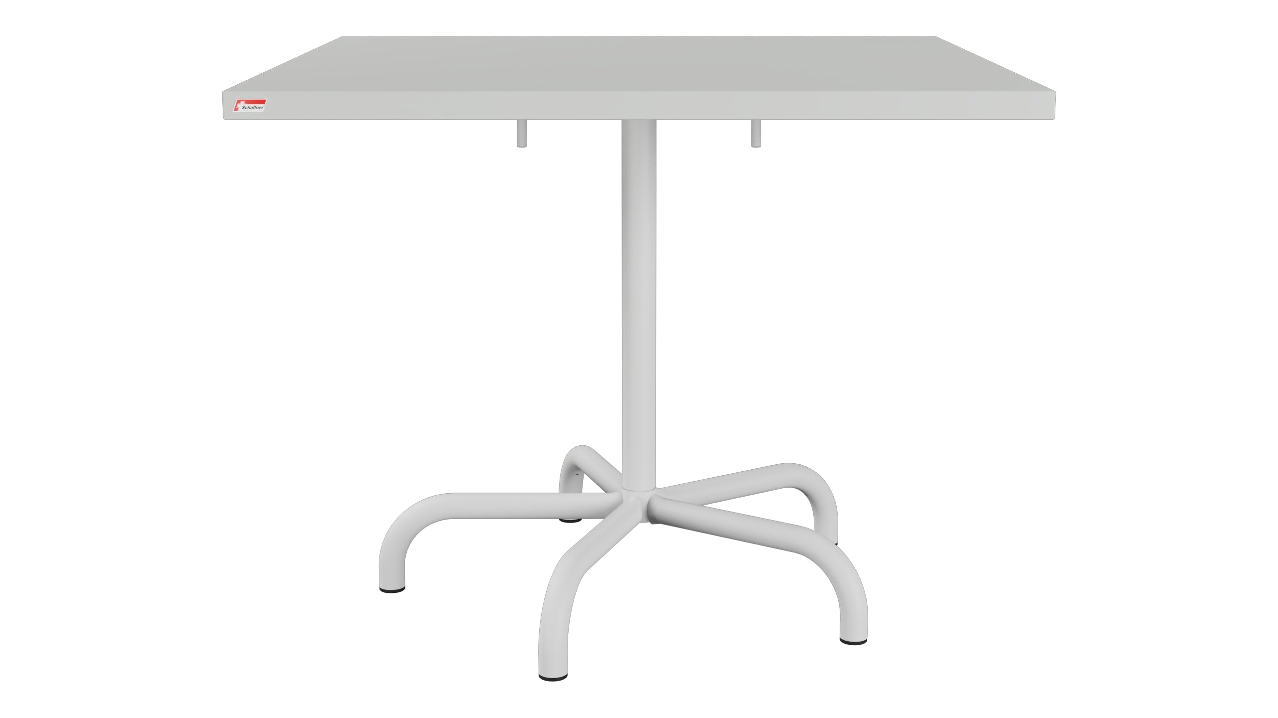 Säntis Metall-Gartentisch 90x90 klappbar in Alusilber präsentiert im Onlineshop von KAQTU Design AG. Gartentisch ist von Schaffner