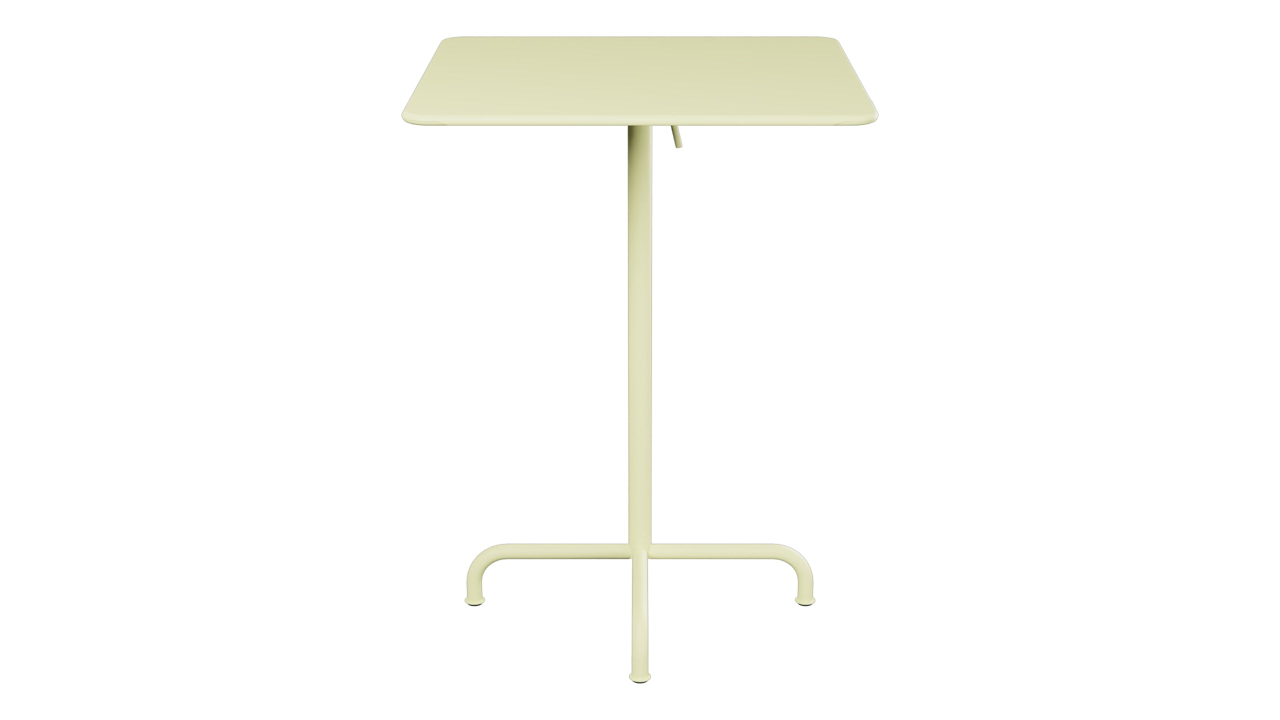 Rigi Metall-Stehtisch Outdoor 80x80 / 110 klappbar in Buchsbaumgelb präsentiert im Onlineshop von KAQTU Design AG. Hochtisch Outdoor ist von Schaffner