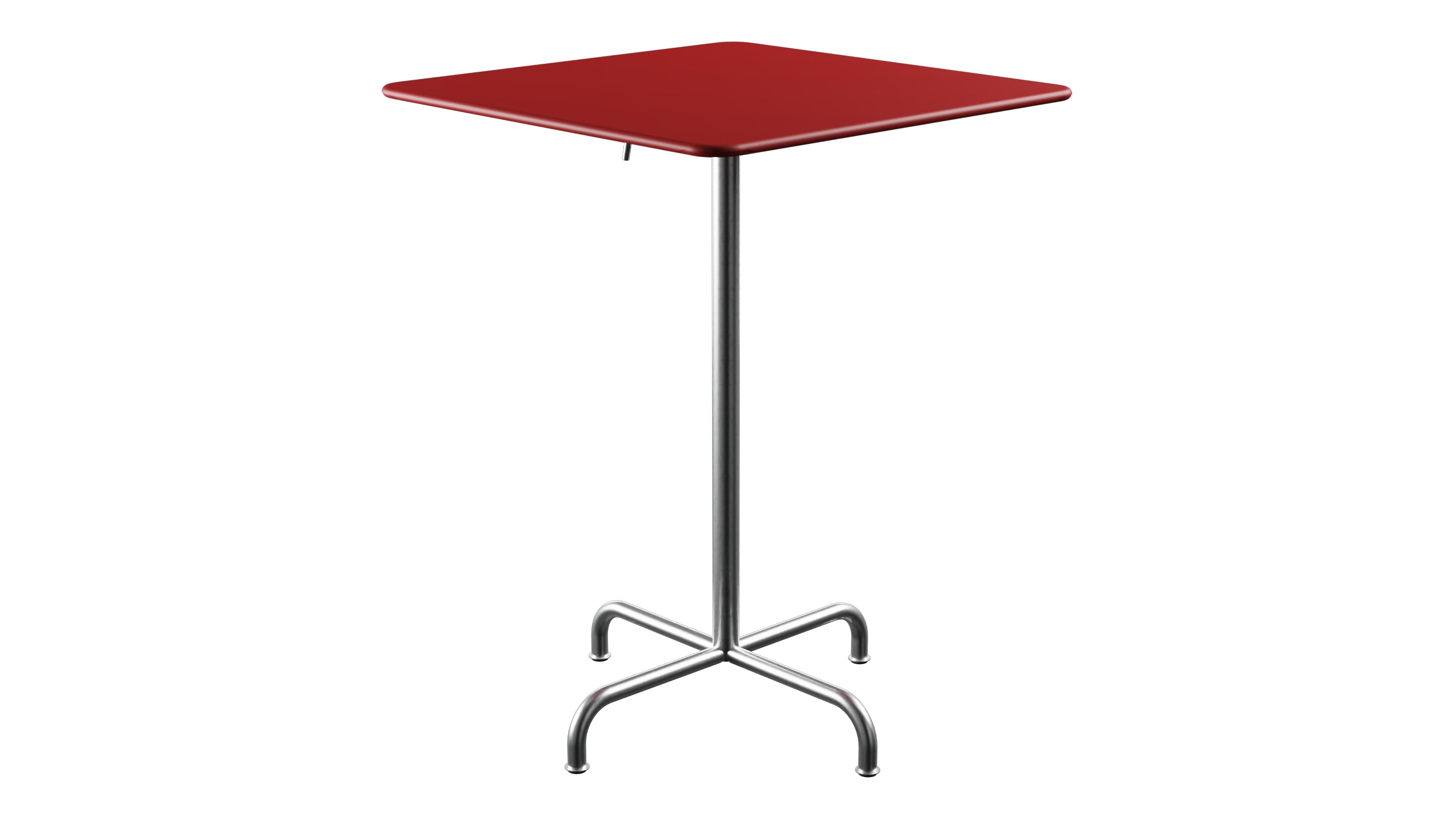 Rigi Metall-Stehtisch Outdoor 80x80 / 110 klappbar in Rot präsentiert im Onlineshop von KAQTU Design AG. Hochtisch Outdoor ist von Schaffner