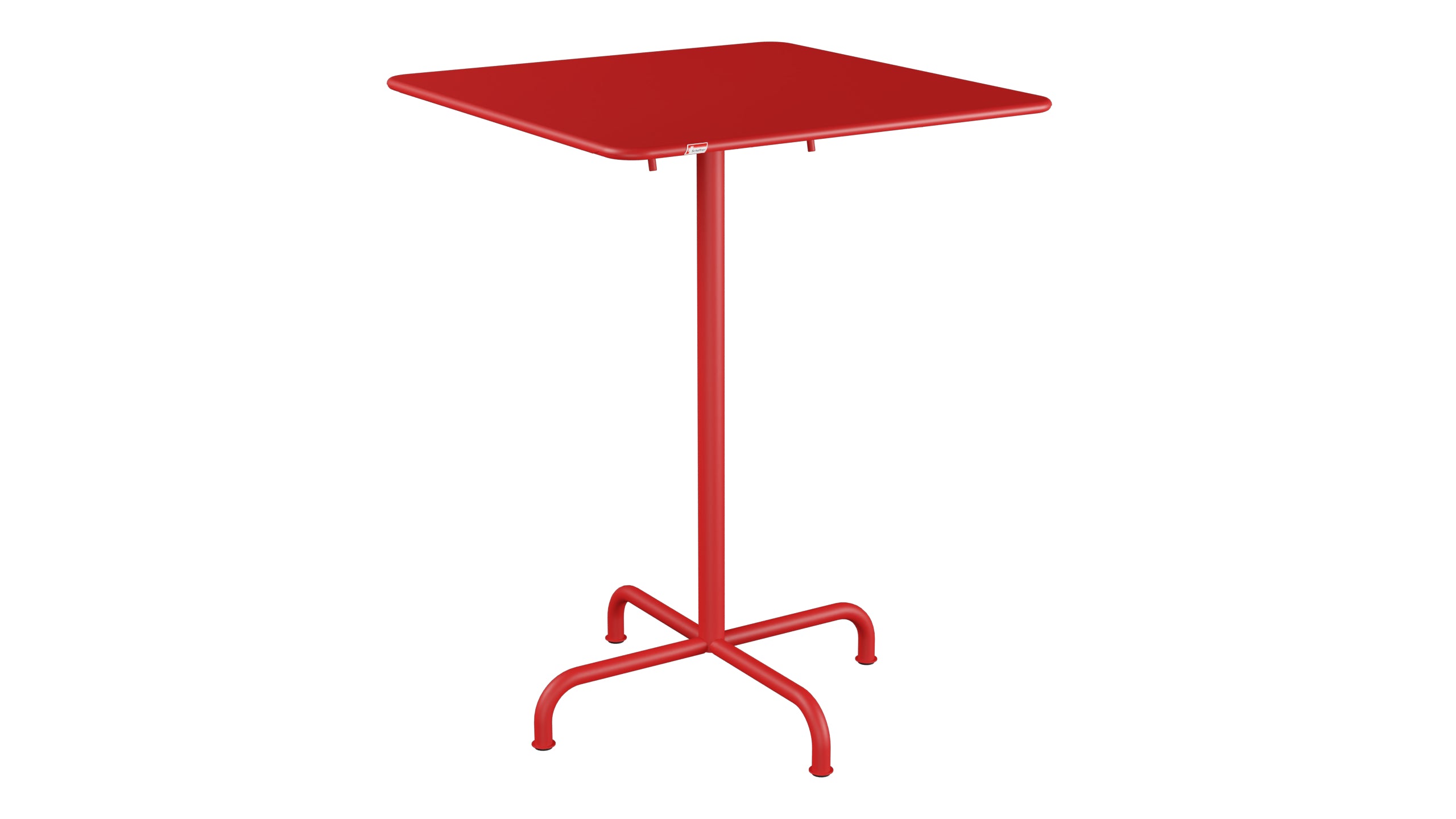Rigi Metall-Stehtisch Outdoor 80x80 / 110 klappbar in Rot präsentiert im Onlineshop von KAQTU Design AG. Hochtisch Outdoor ist von Schaffner