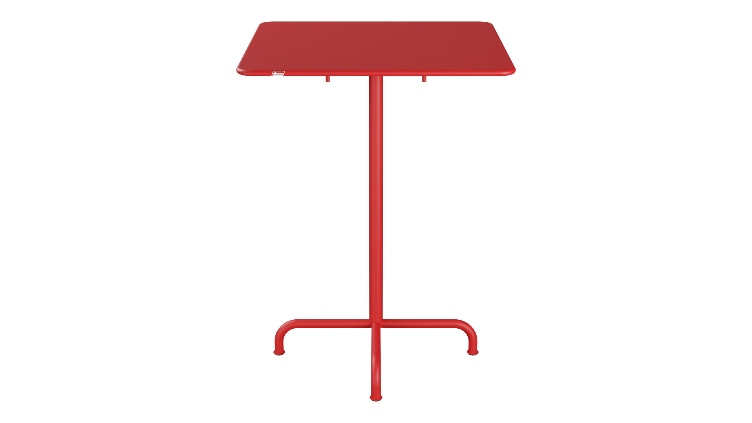 Rigi Metall-Stehtisch Outdoor 80x80 / 110 klappbar in Rot präsentiert im Onlineshop von KAQTU Design AG. Hochtisch Outdoor ist von Schaffner
