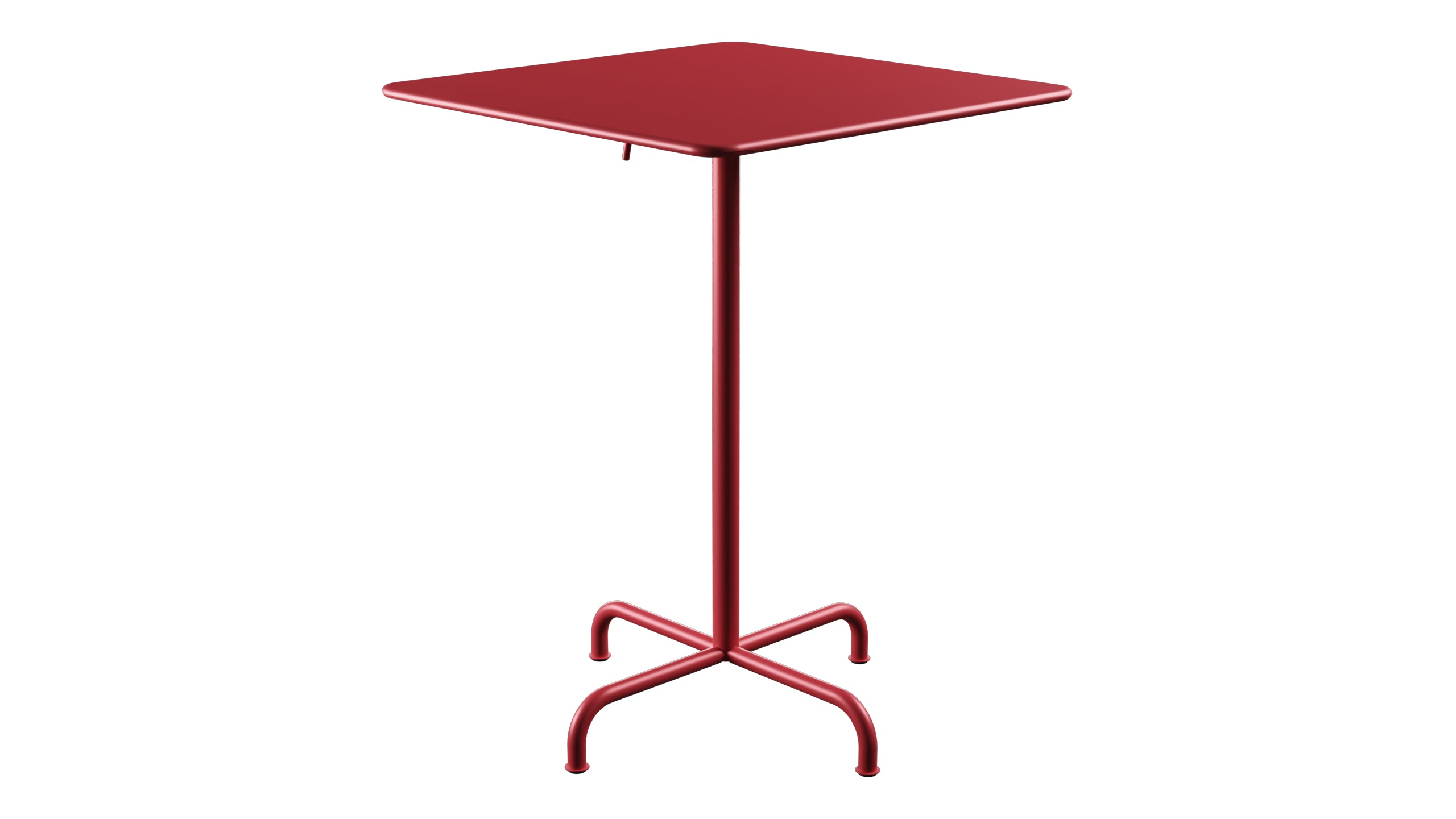 Rigi Metall-Stehtisch Outdoor 80x80 / 110 klappbar in Ahornrot präsentiert im Onlineshop von KAQTU Design AG. Hochtisch Outdoor ist von Schaffner